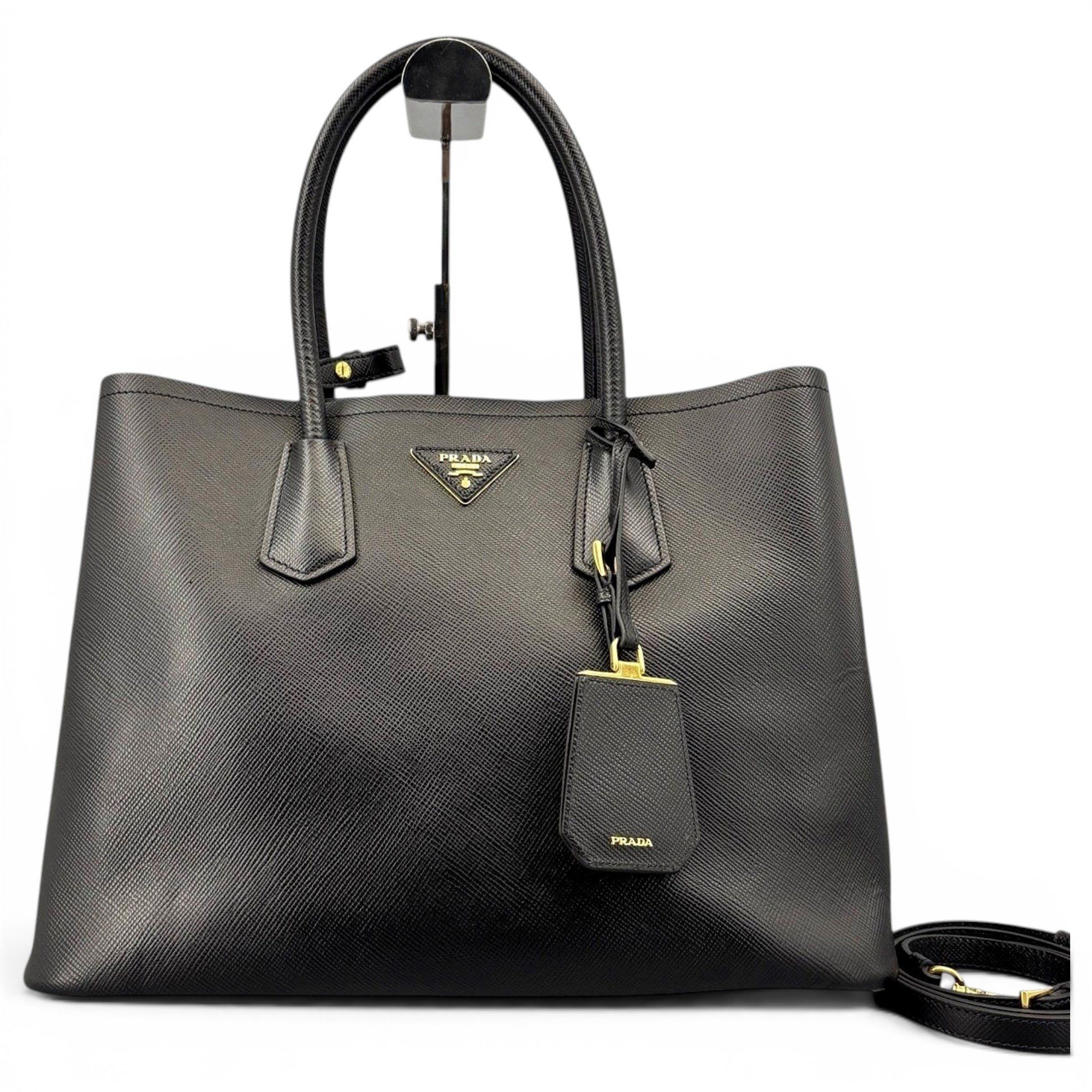 Double leather tote