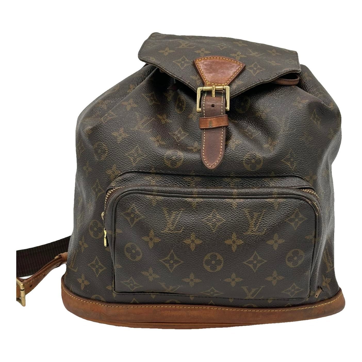 Montsouris Vintage leather backpack