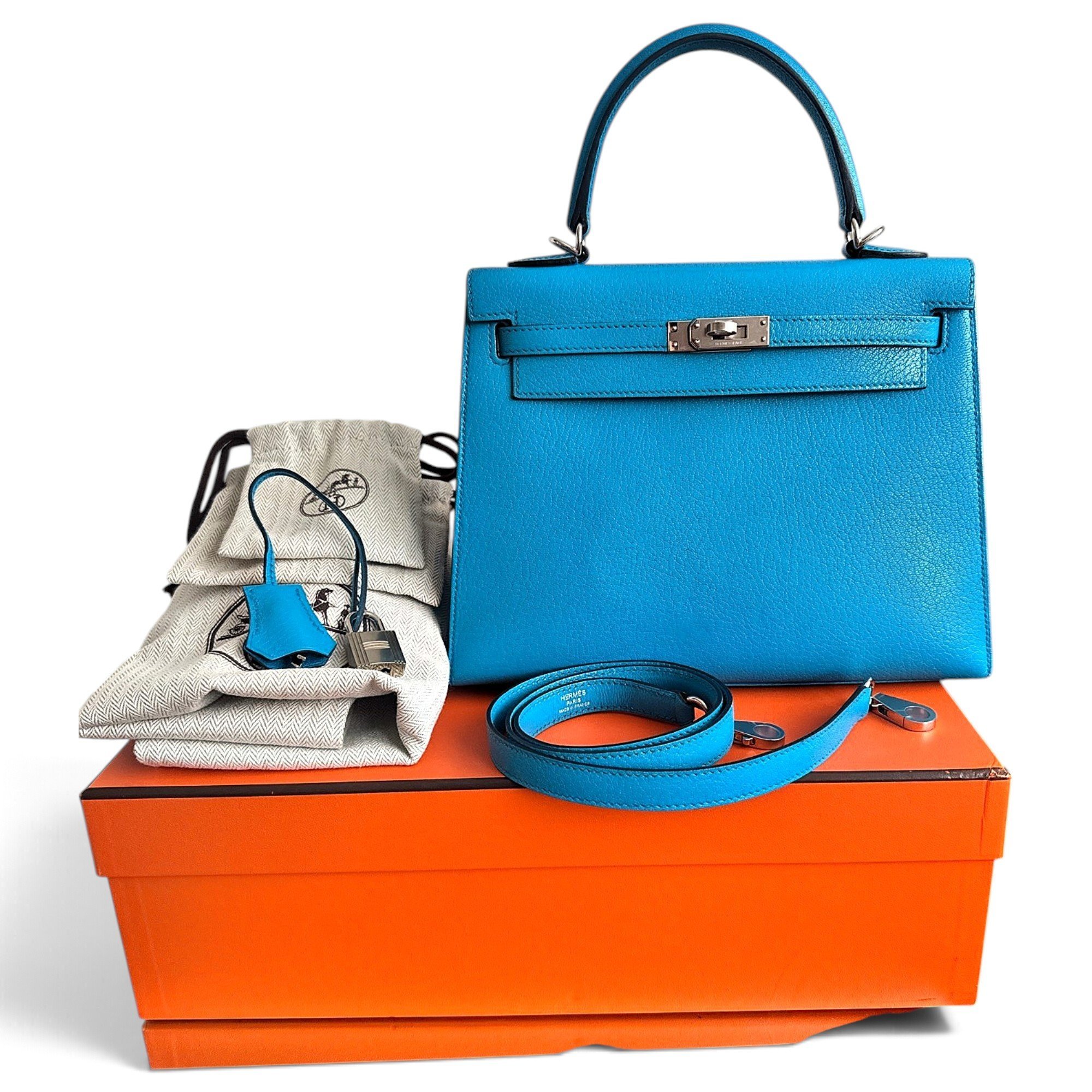 Kelly 25 leather handbag