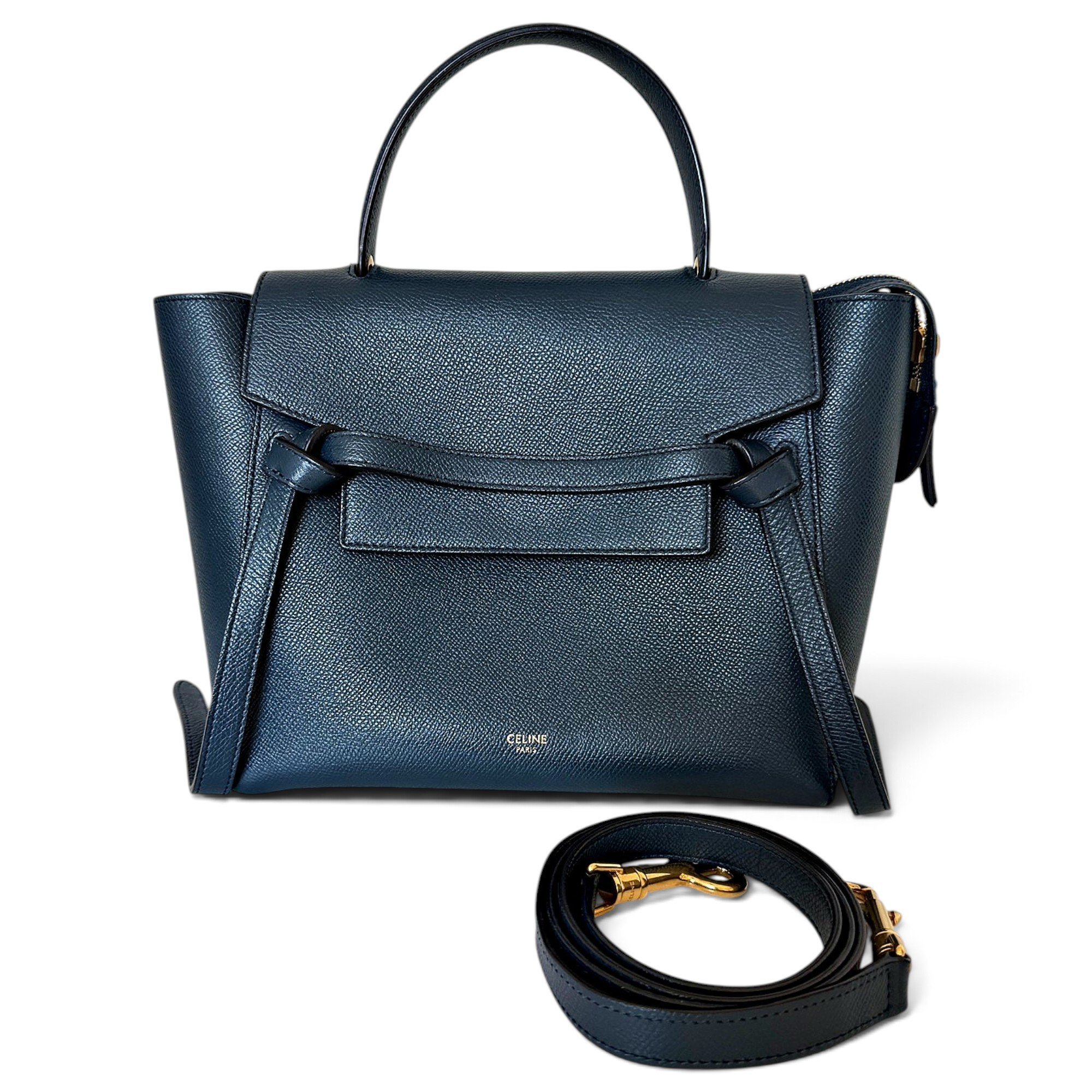 Belt leather handbag