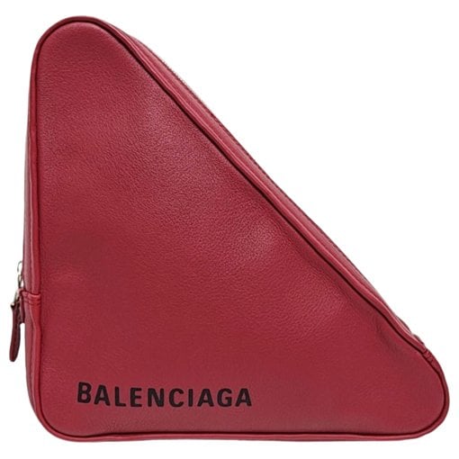 Triangle leather handbag