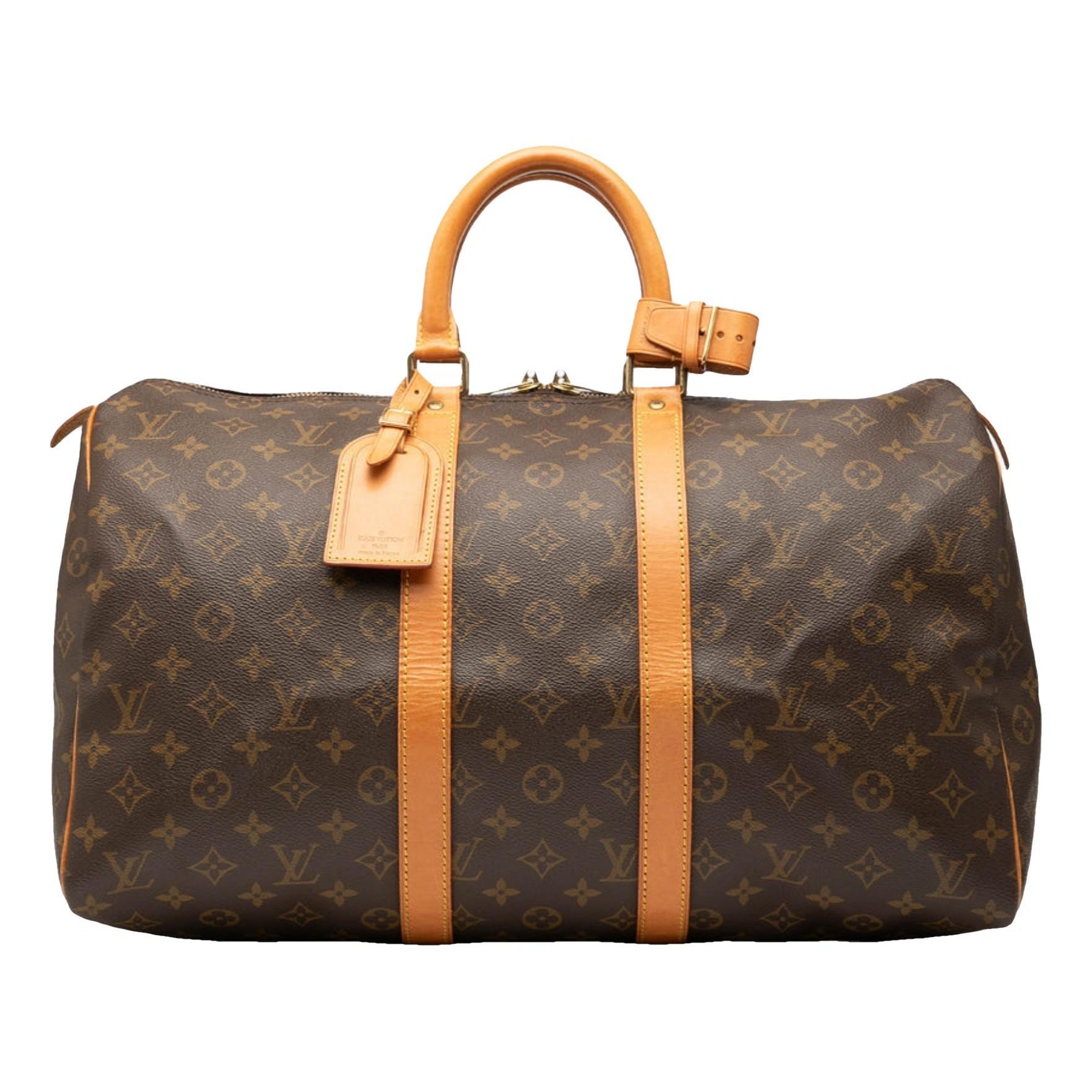 Keepall leather travel bag