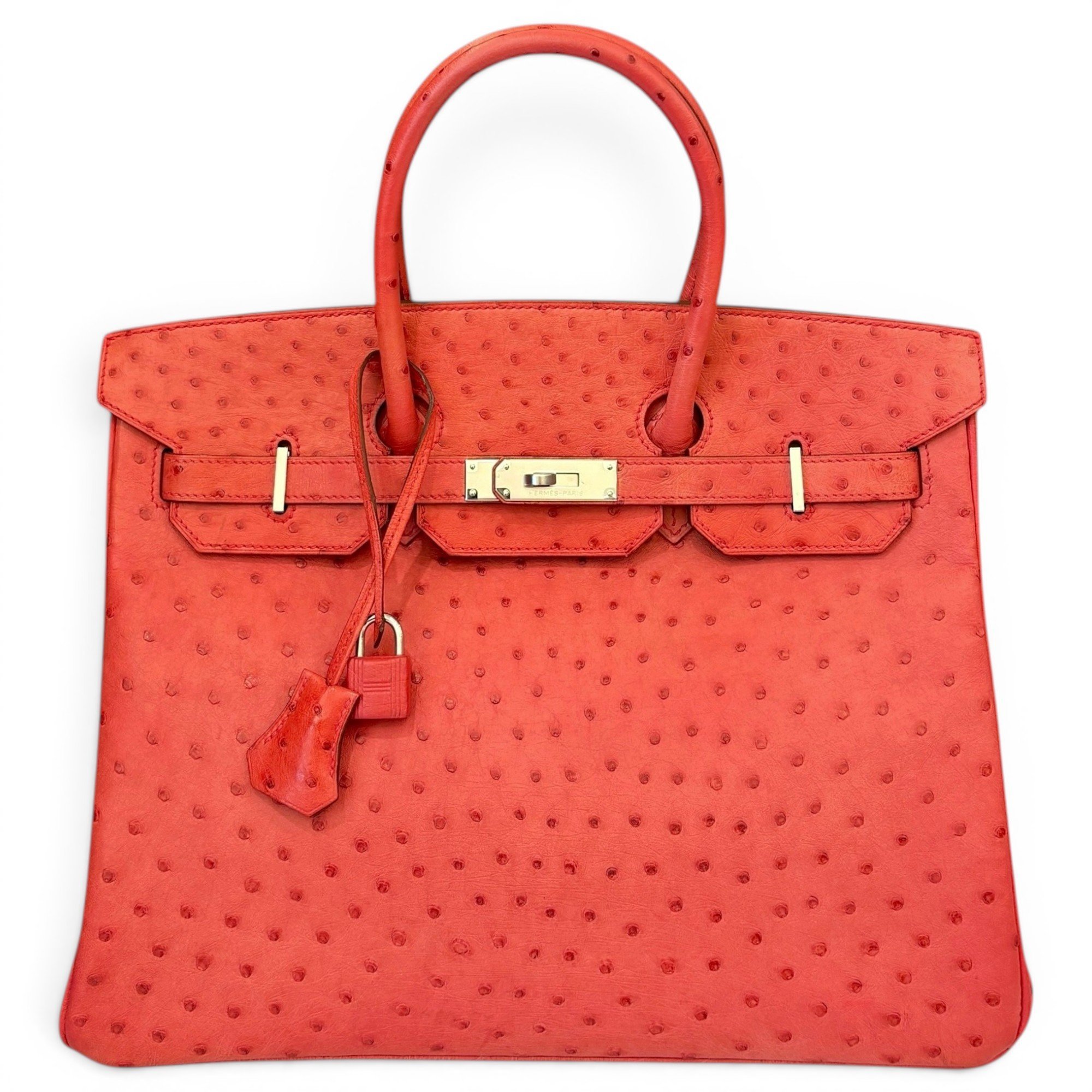 Hermes Birkin 35 Handbag Ostrich Leather