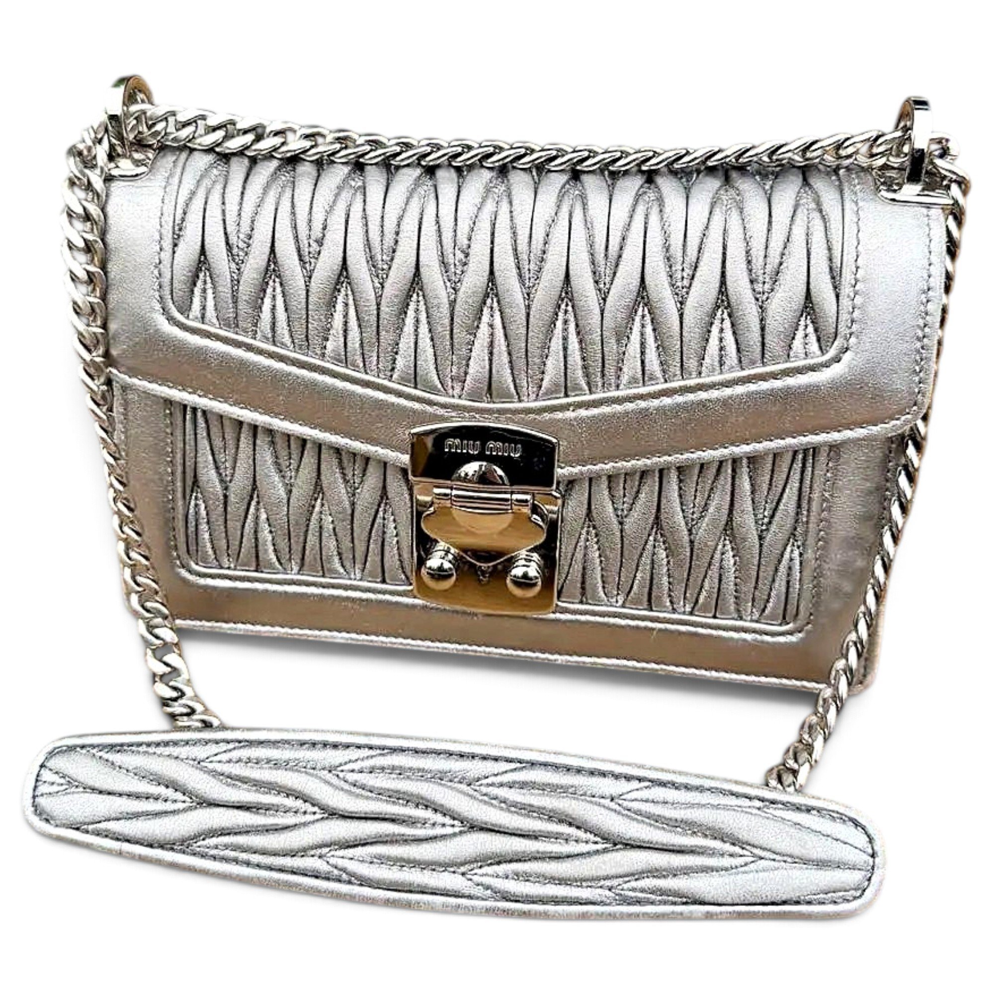 Miu Confidential leather crossbody bag