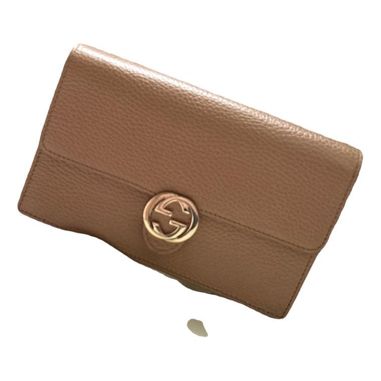 Interlocking leather crossbody bag