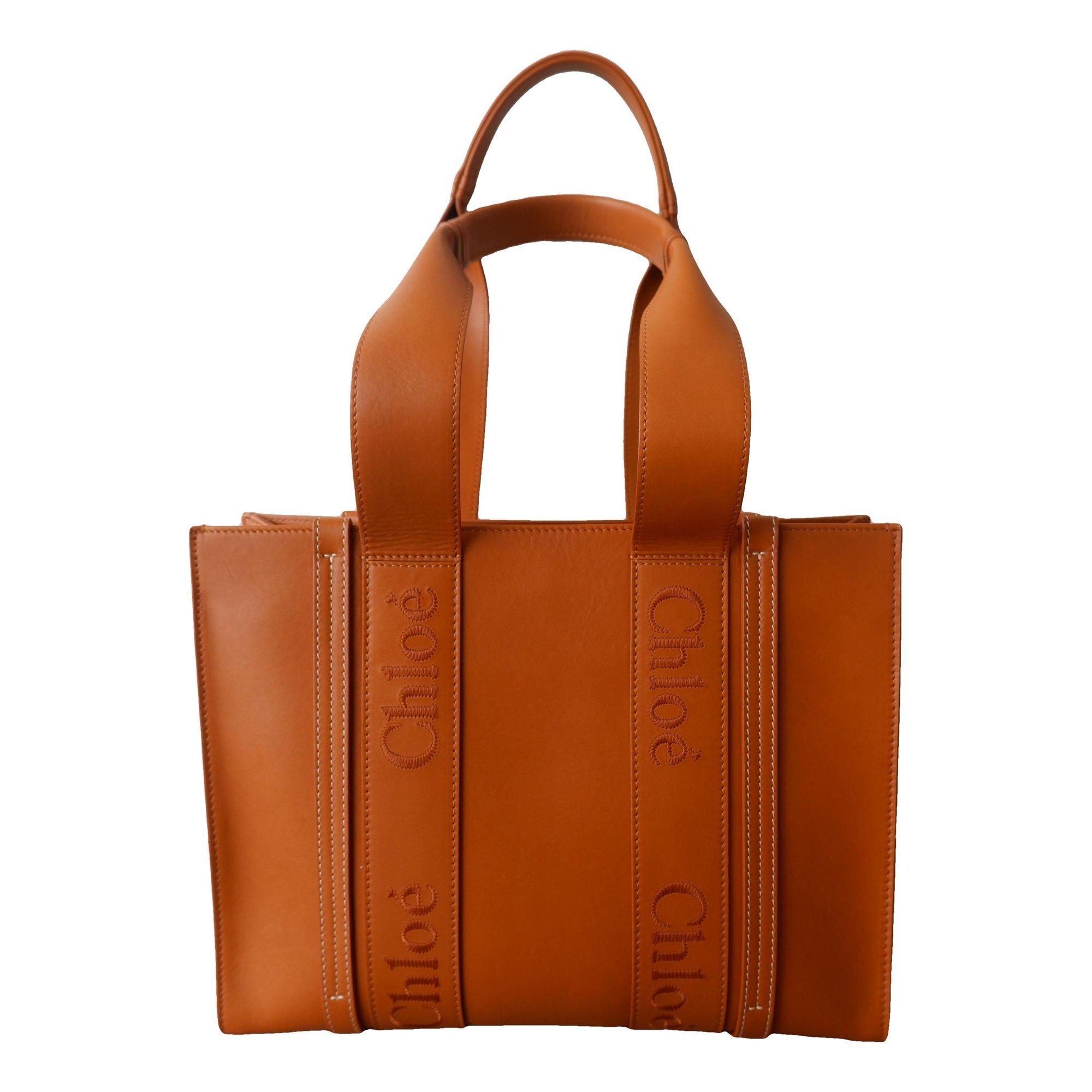 Chloe Woody leather tote