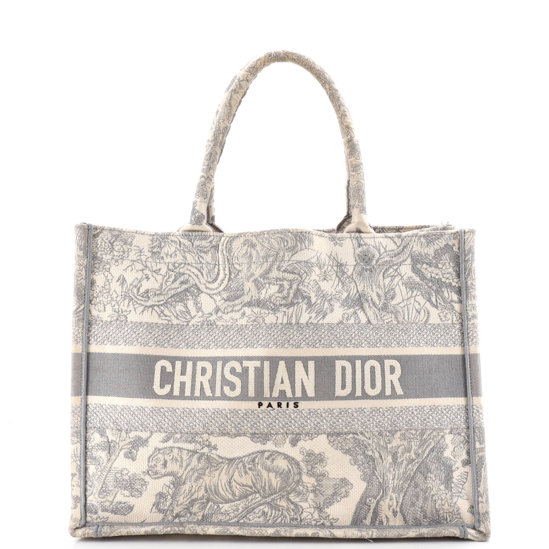 Dior Book Tote Embroidered Canvas Medium