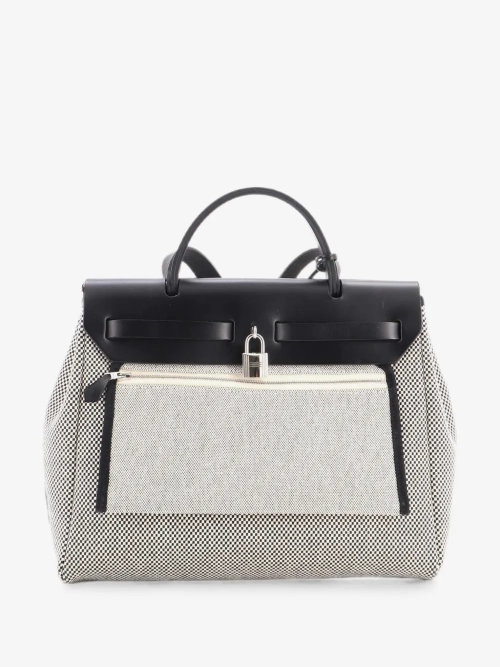 Herbag Zip Criss Viking Toile and Leather 31 shoulder bag