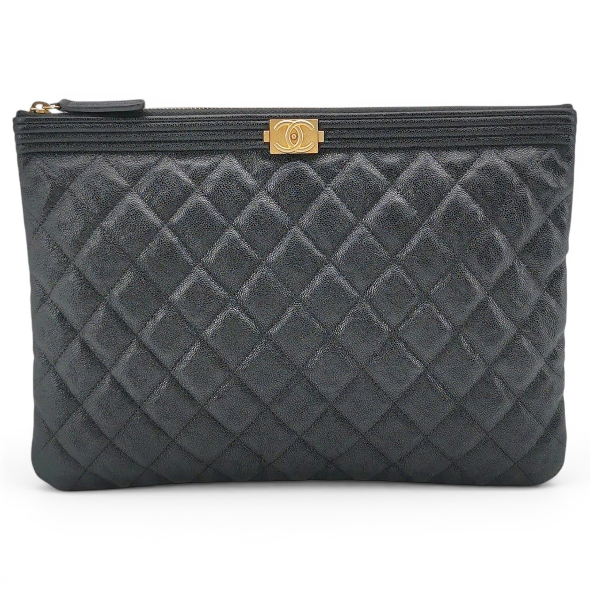 Boy leather clutch bag