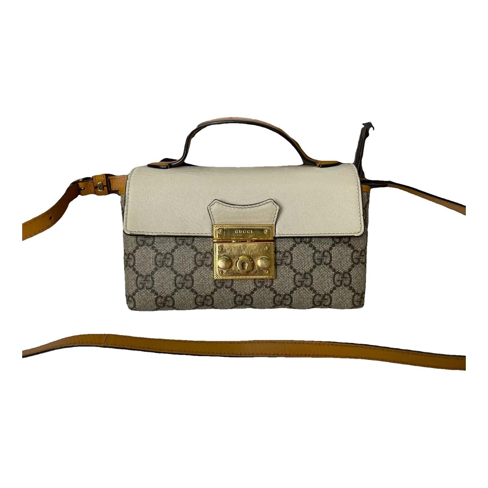 Padlock leather handbag