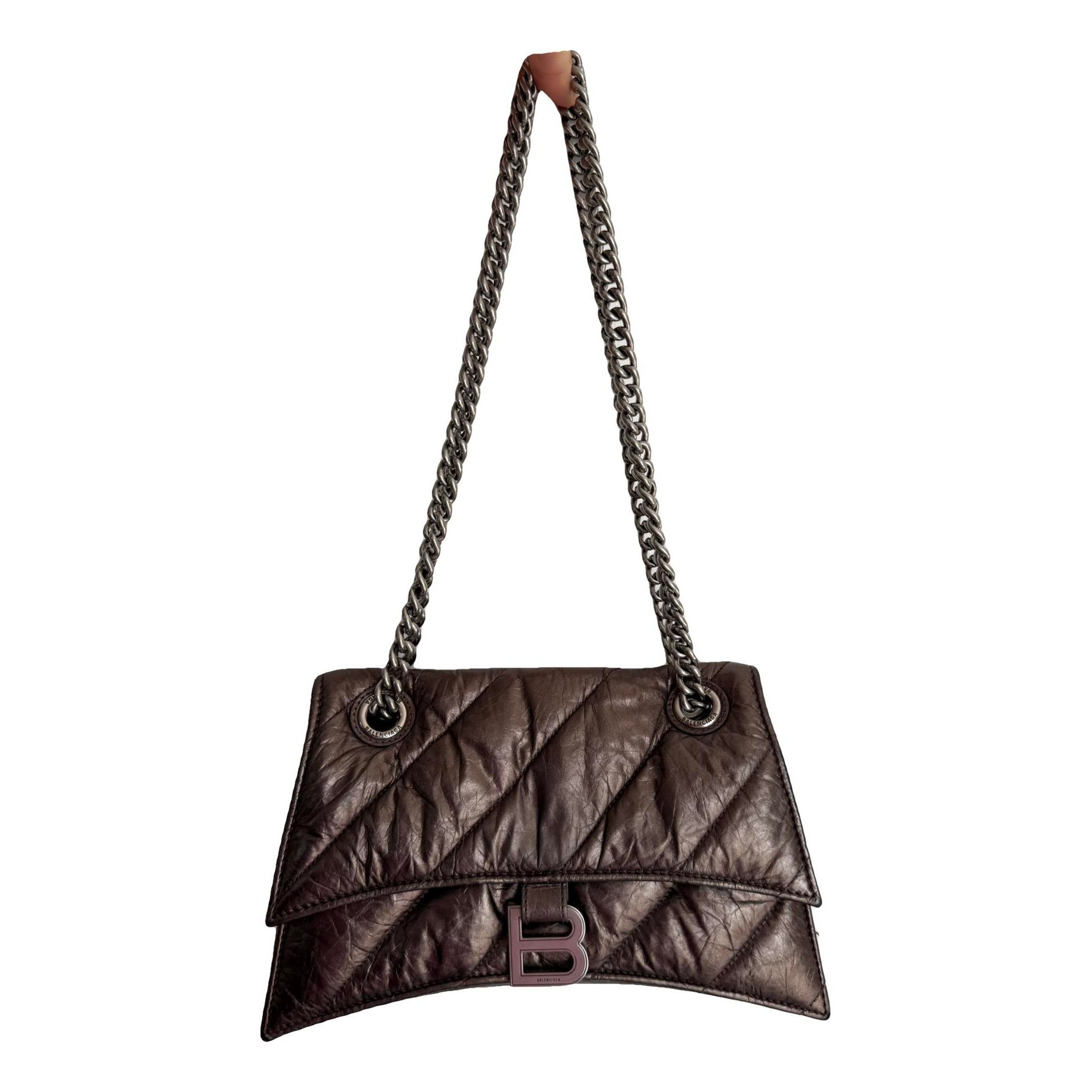 Hourglass leather bag