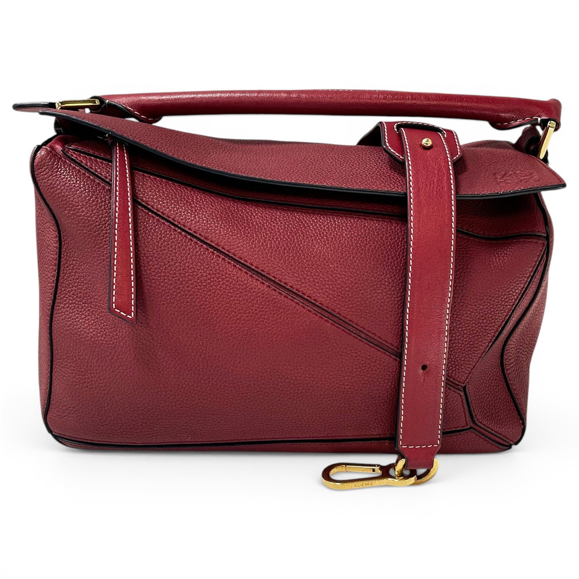 Puzzle leather handbag