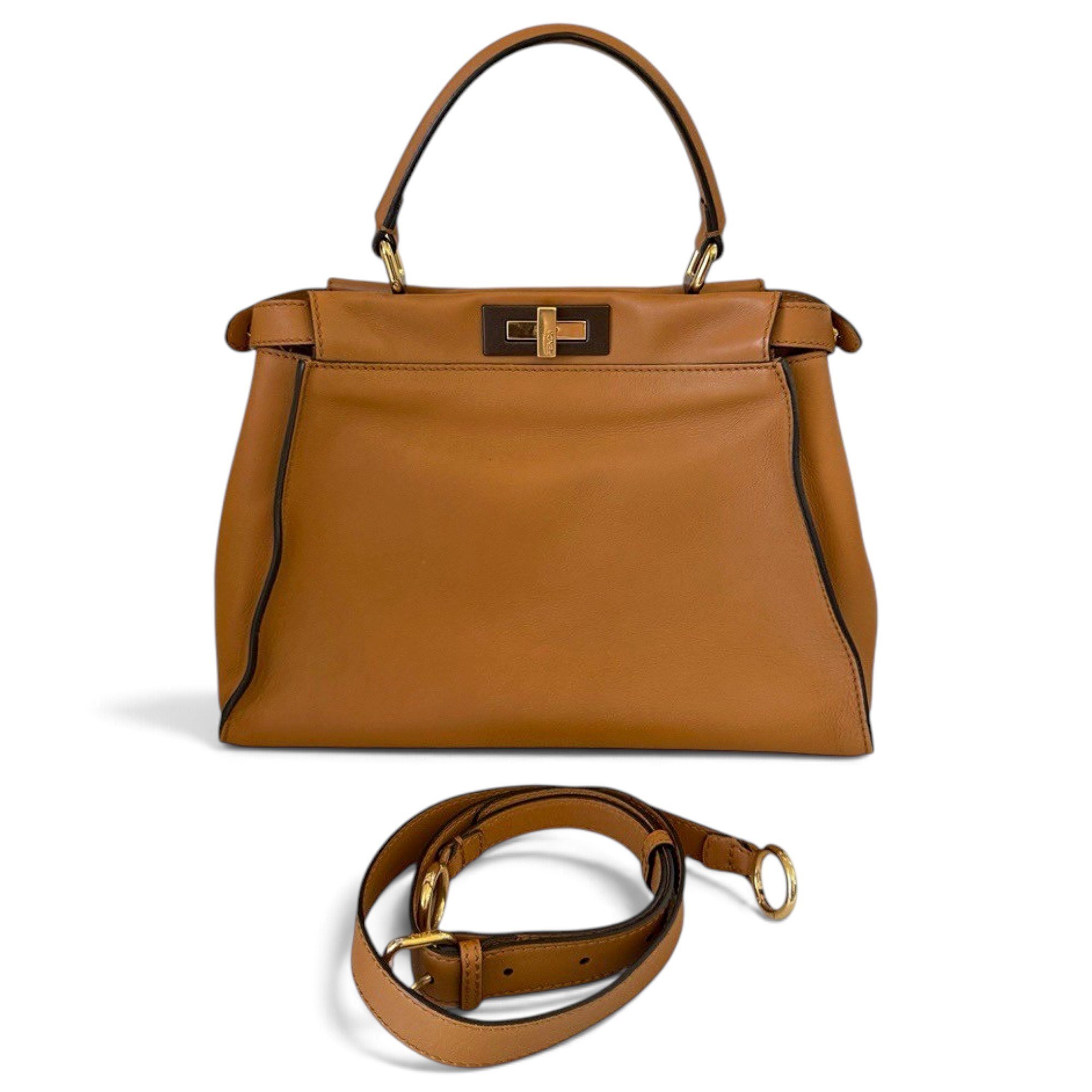 Peekaboo leather handbag