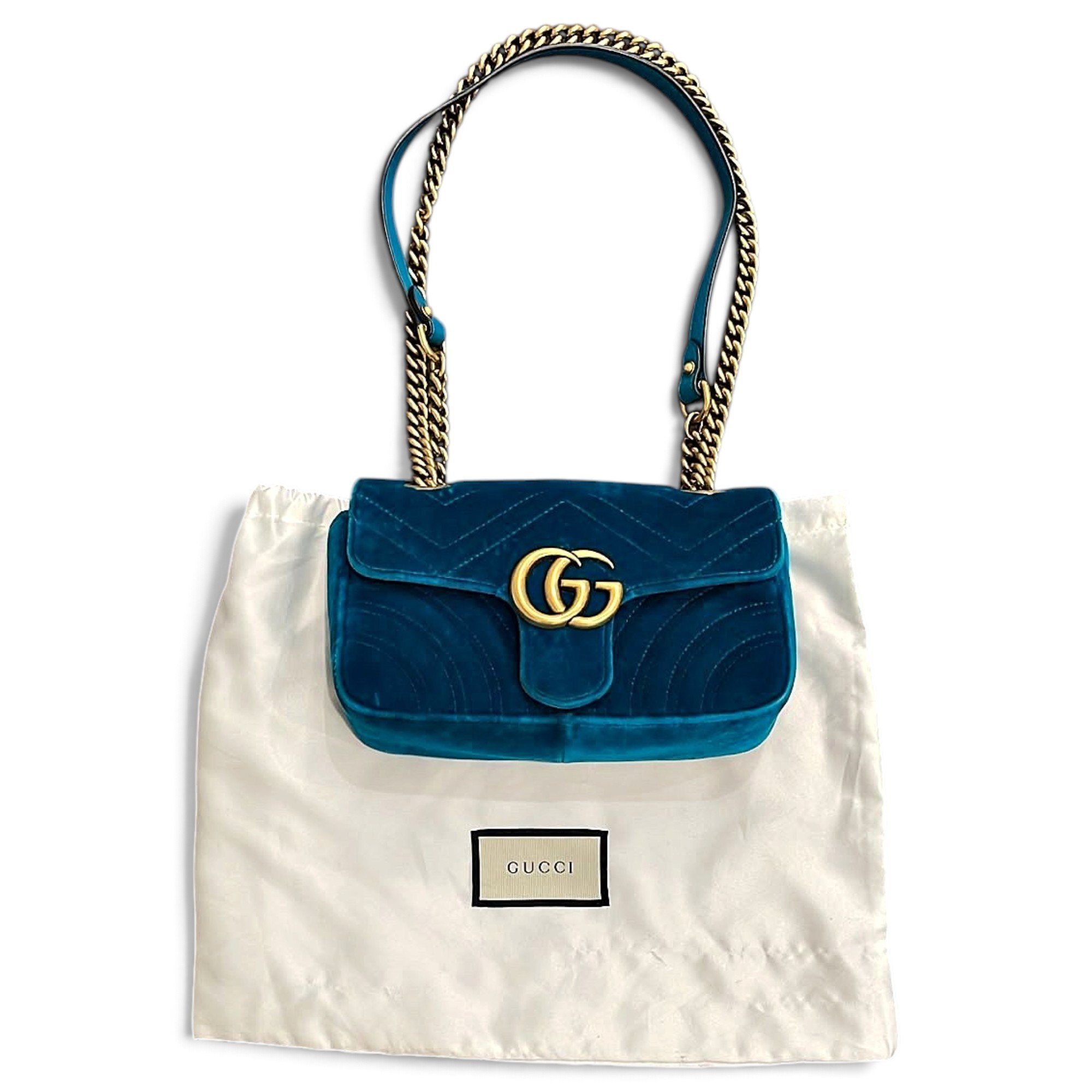GG Marmont Flap velvet crossbody bag