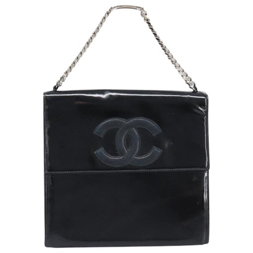 Deauville Chain patent leather tote