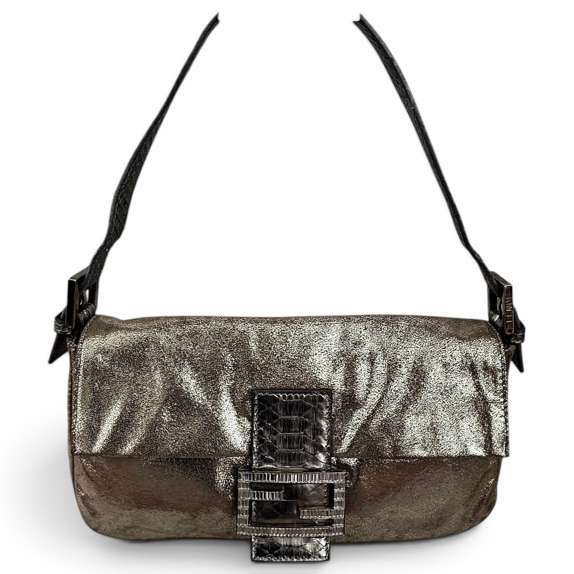 Baguette glitter handbag