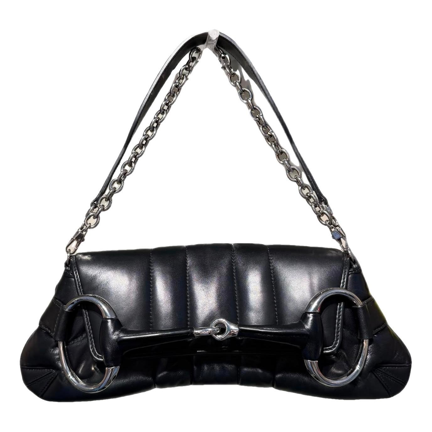 Horsebit Chain leather handbag
