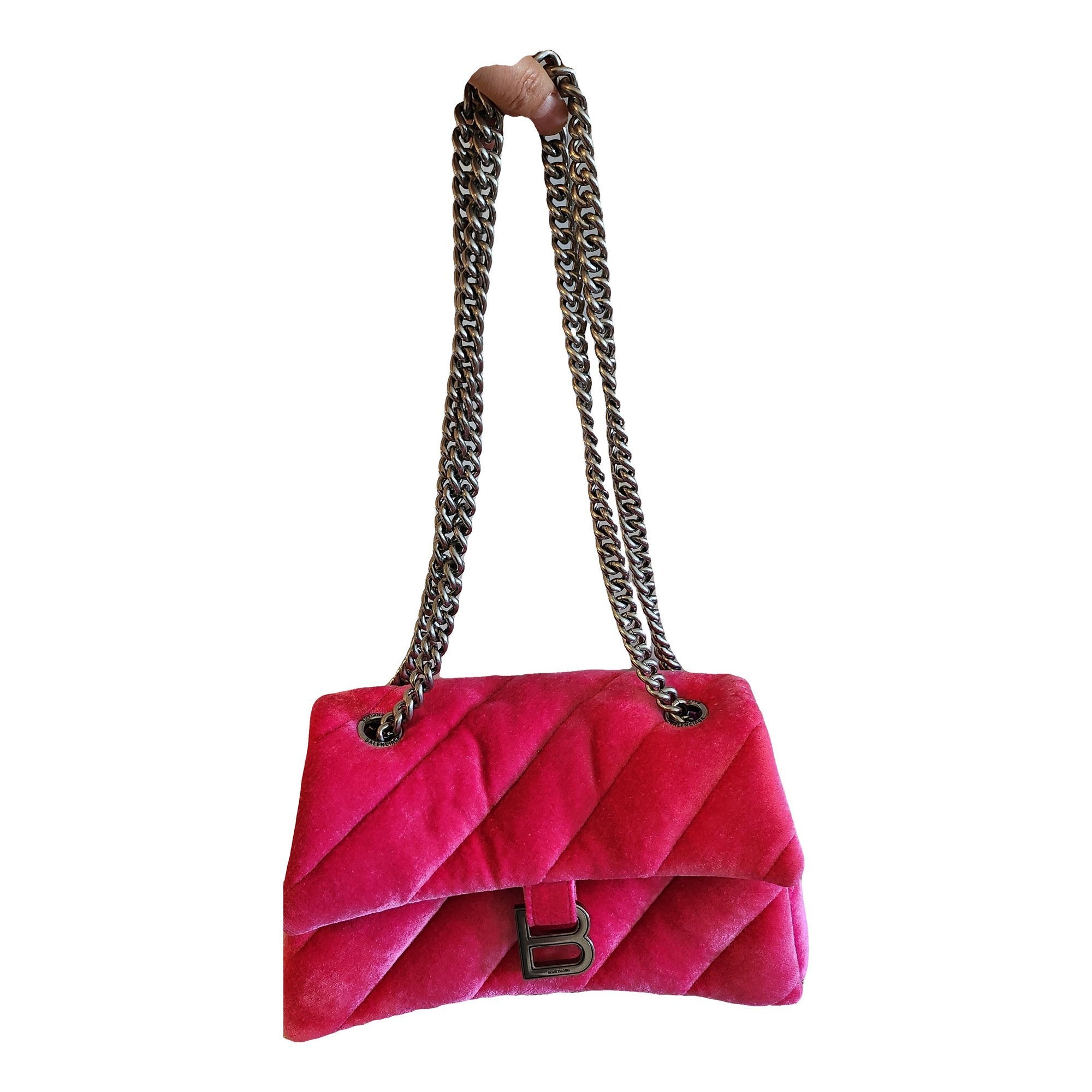 BB chain velvet crossbody bag