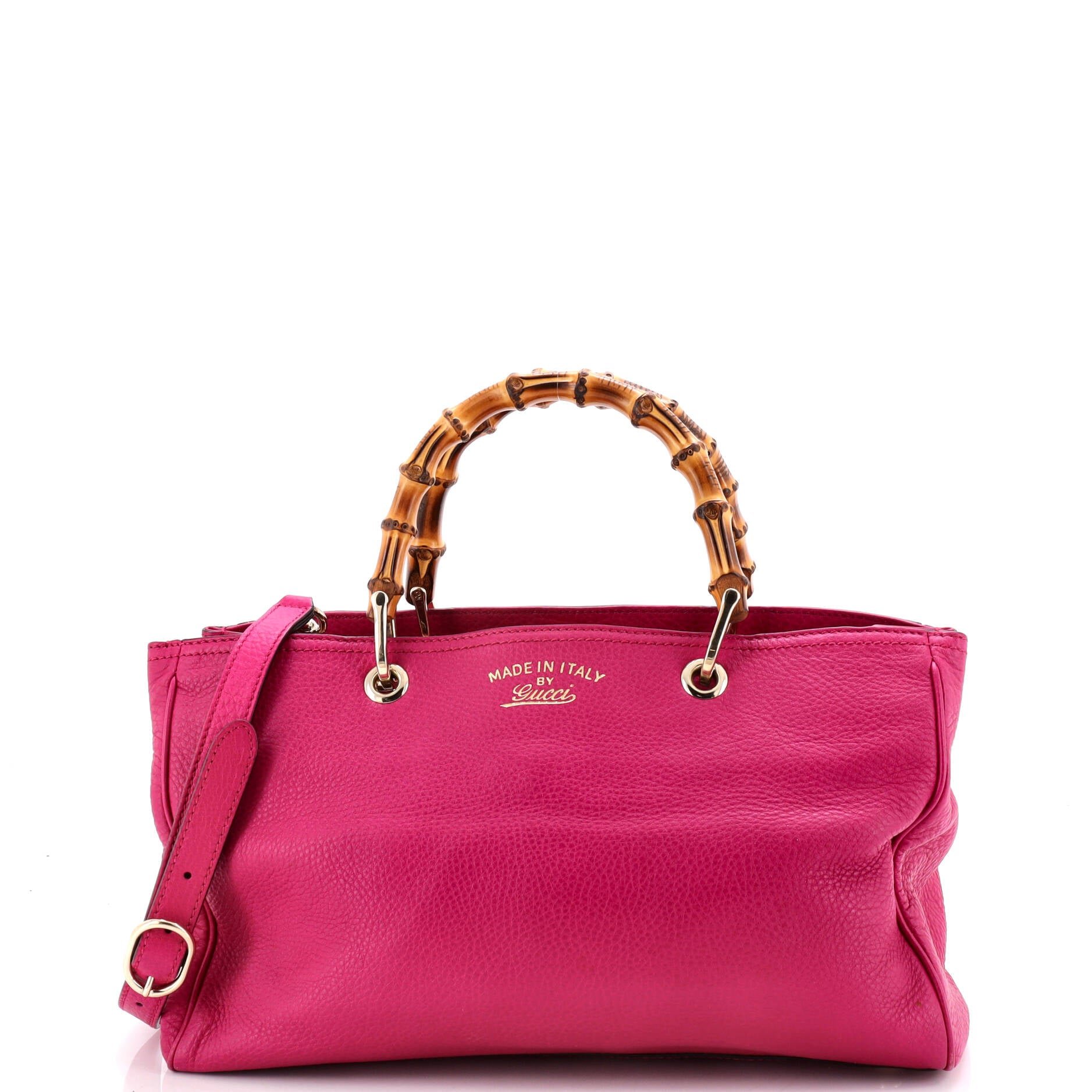 Bamboo Shopper Tote Leather Medium