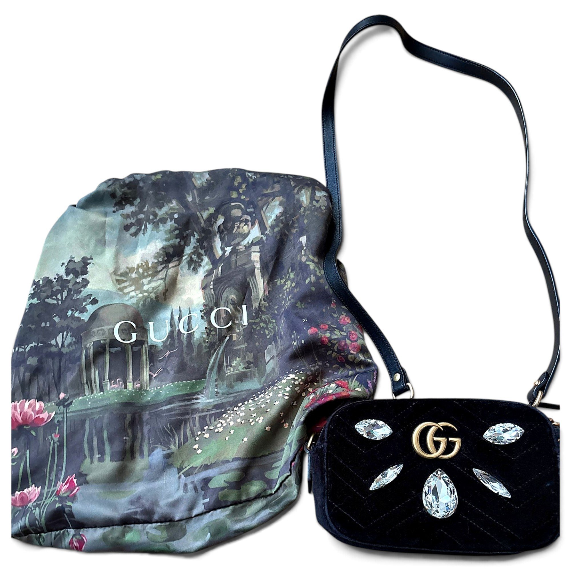 GG Marmont velvet crossbody bag