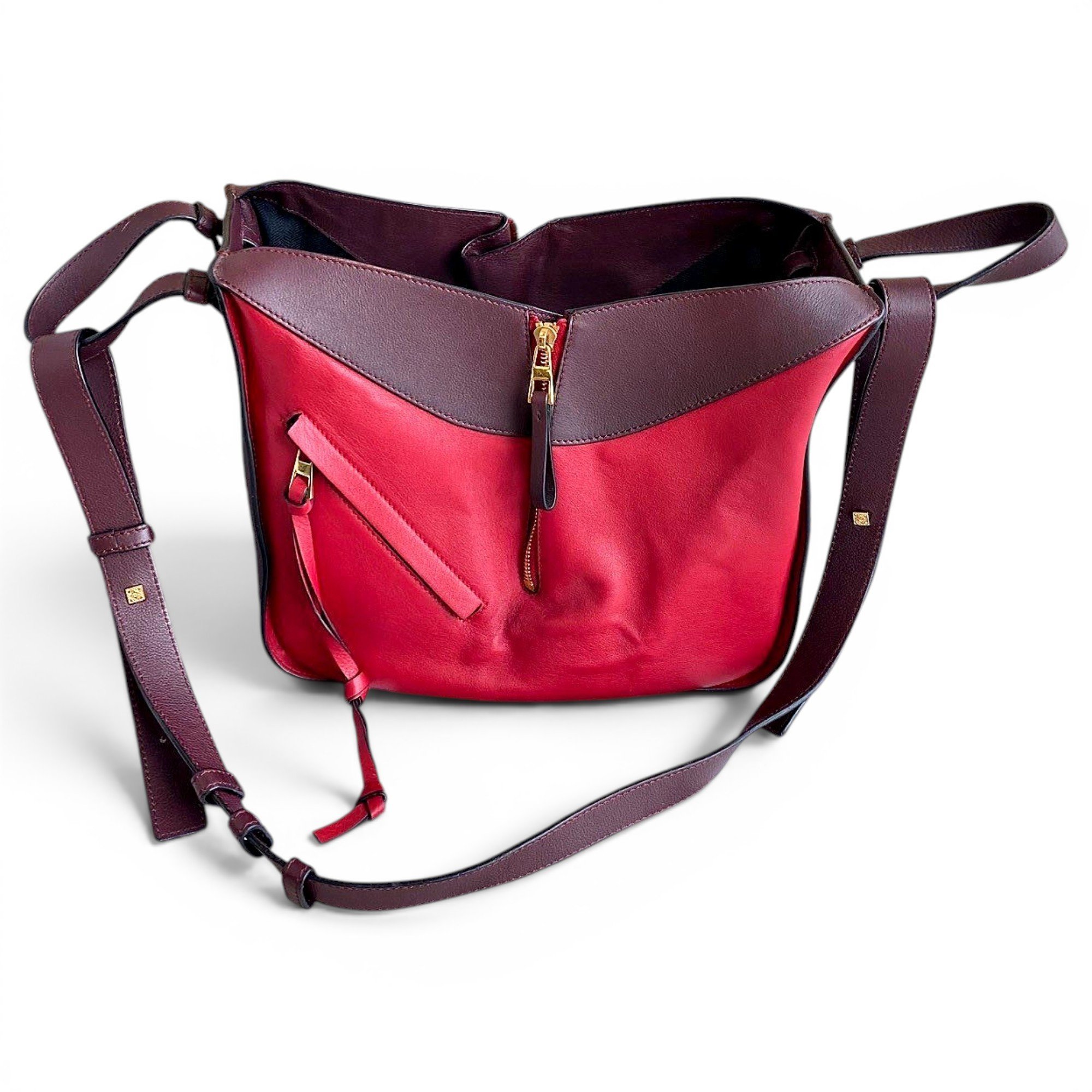Hammock leather handbag