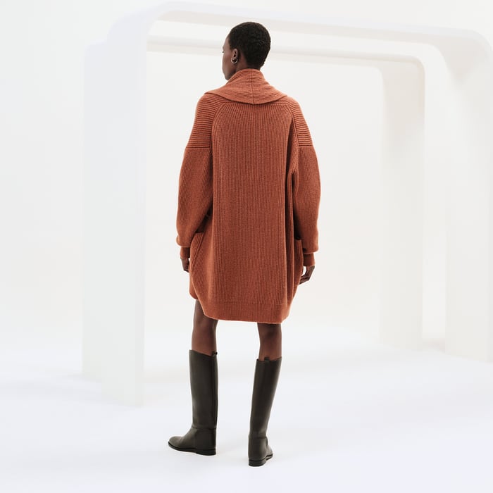 Marron Muscavado Belted Coat