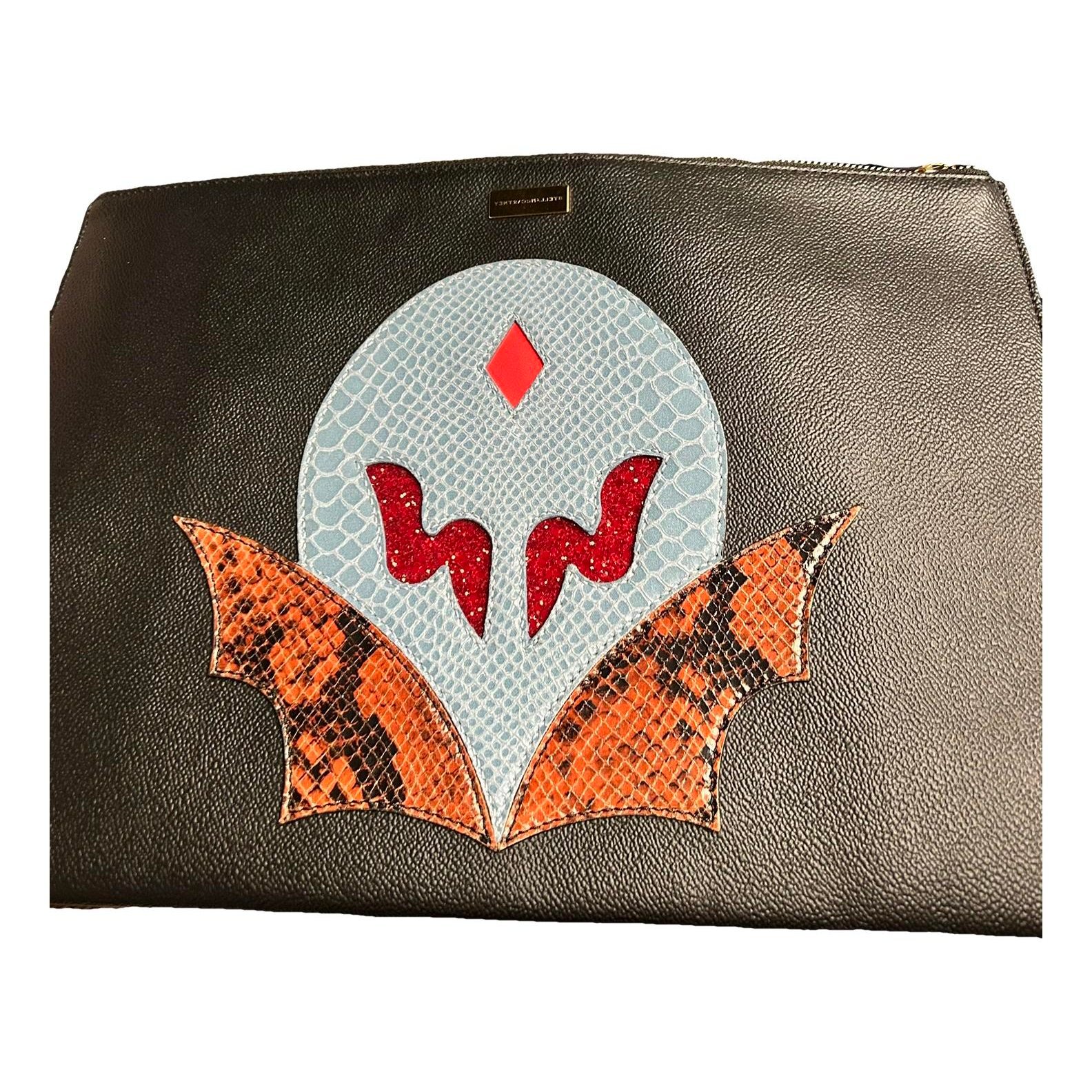 Vegan leather clutch bag