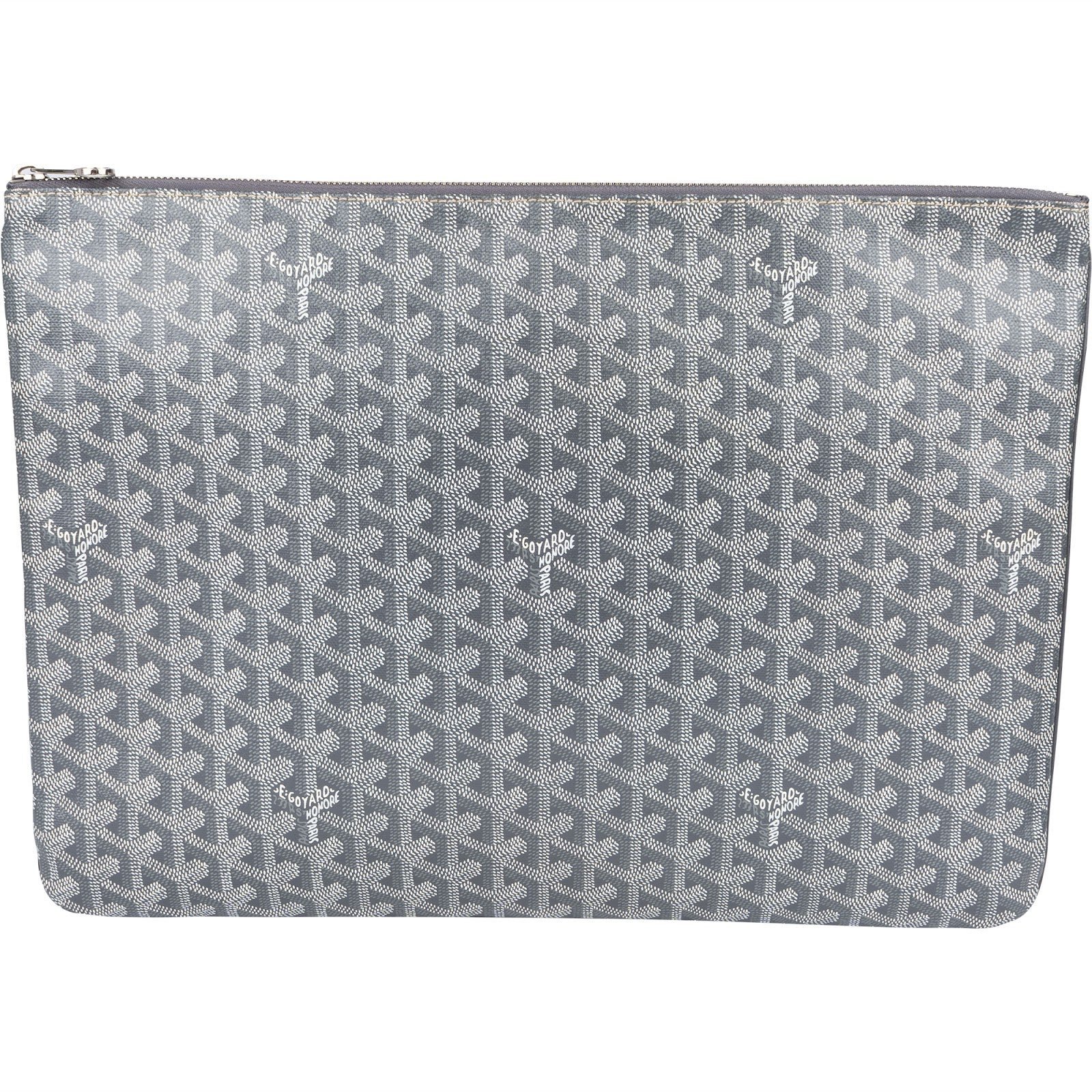 Goyard Sénat leather clutch bag
