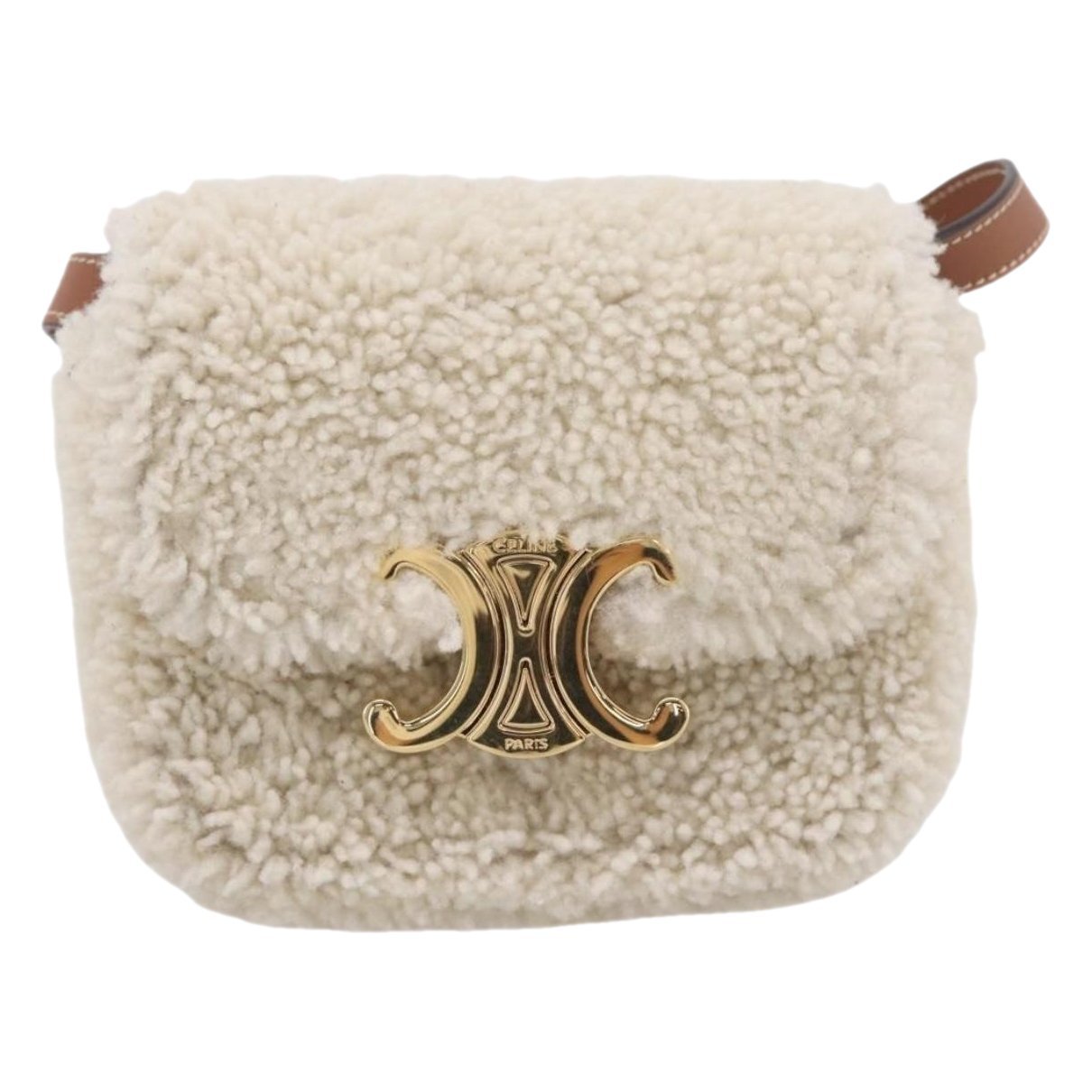 Celine Triomphe wool handbag