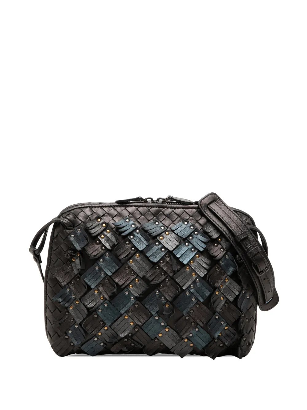 2012-2026 Metallic Multicolor Nappa Intrecciato Fringe Studded Nodini crossbody bag