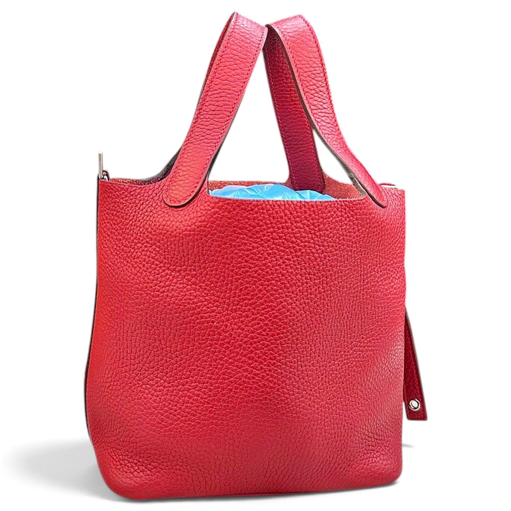 Picotin leather tote