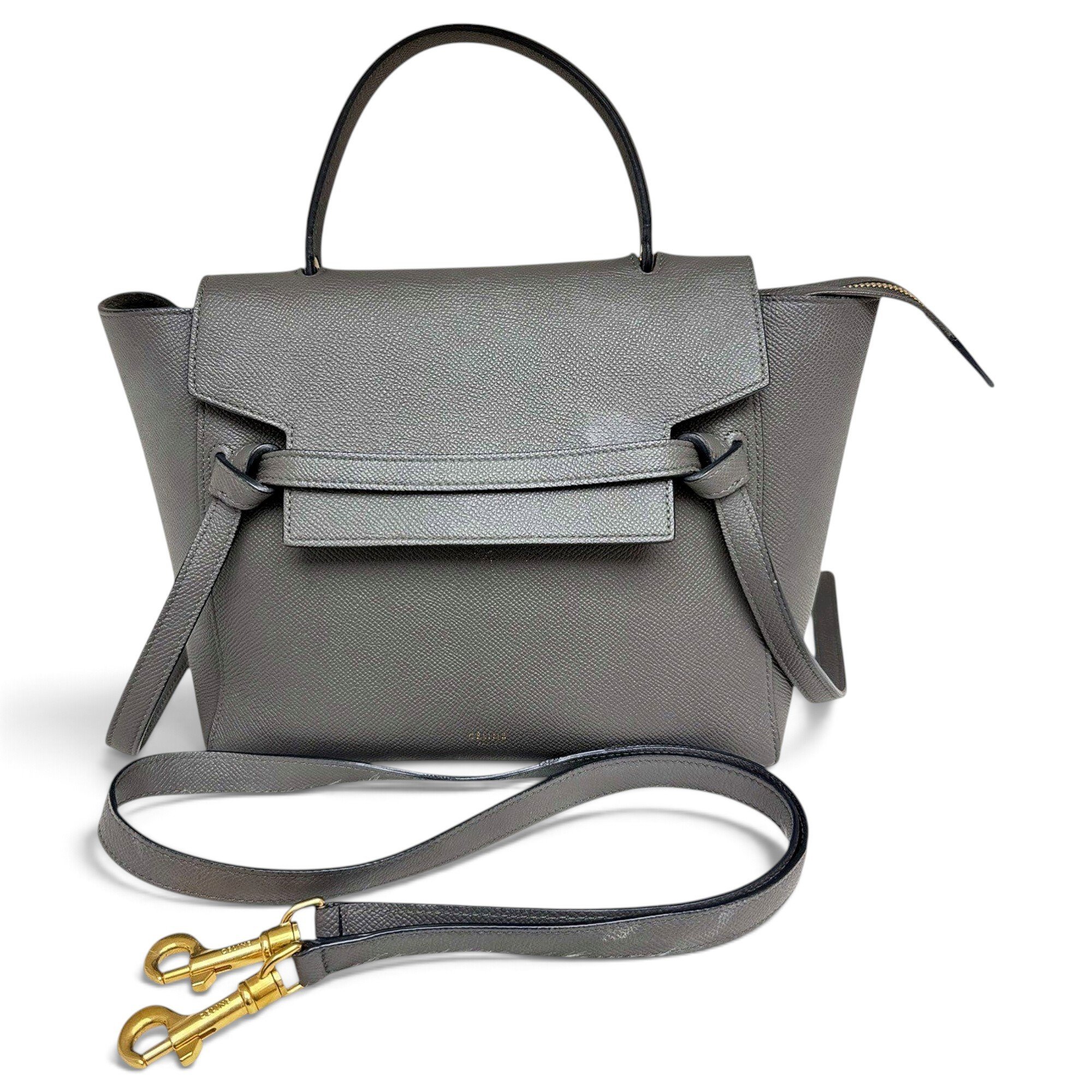 Belt leather handbag