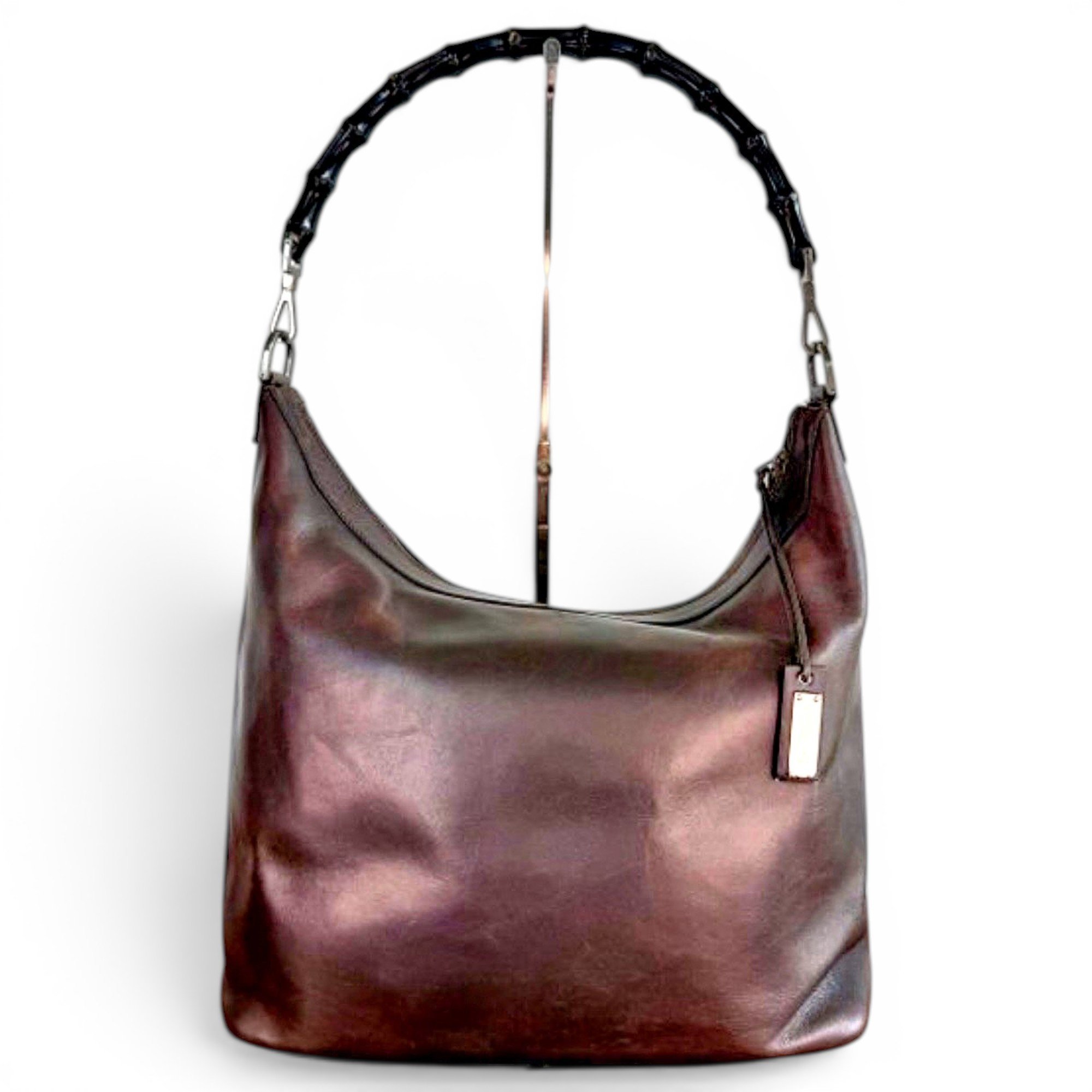 Bamboo leather handbag