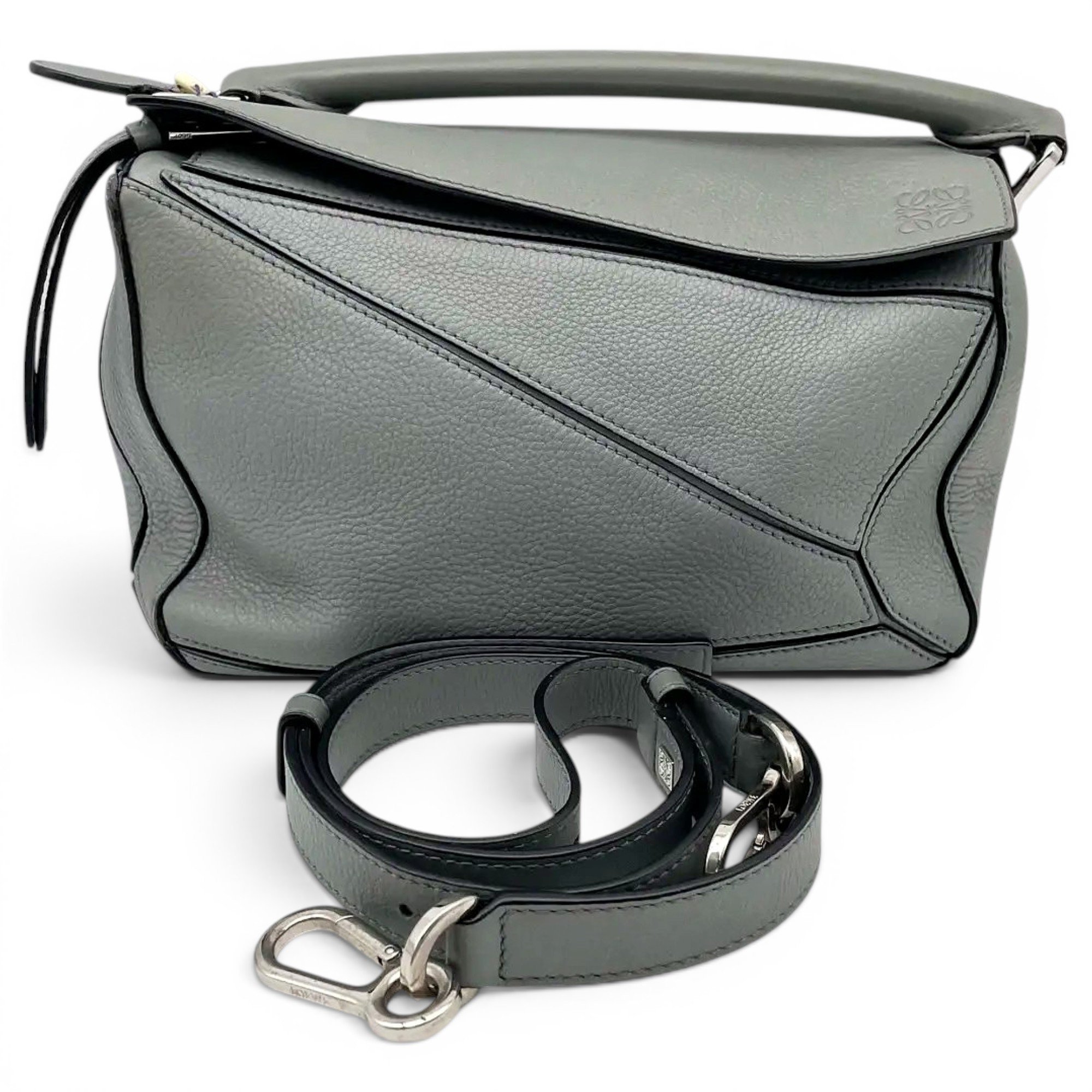 Puzzle leather crossbody bag