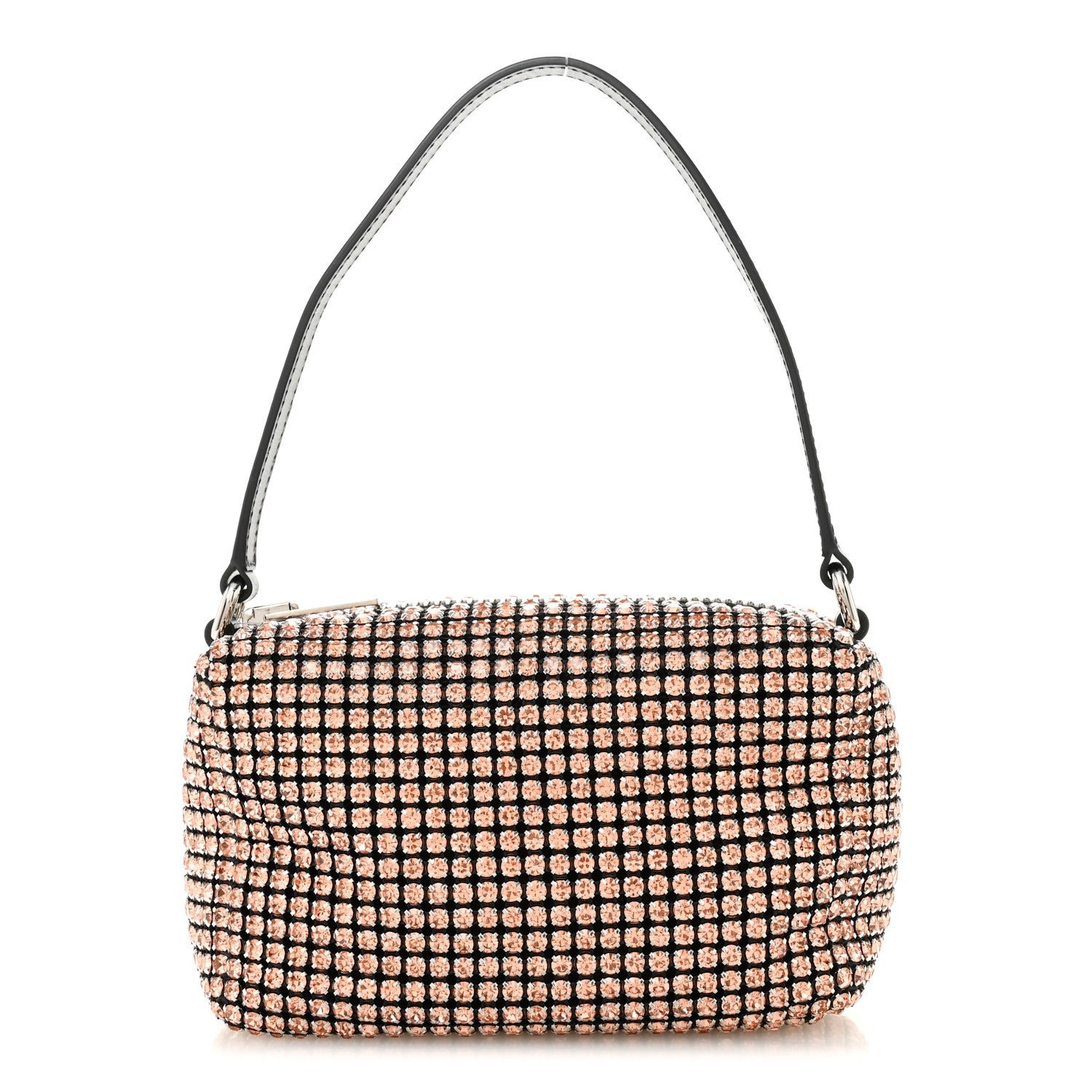Alexander Wang Alexander Wang Mesh Crystal Rhinestone Mini Heiress Pouch Faded Neon Orange