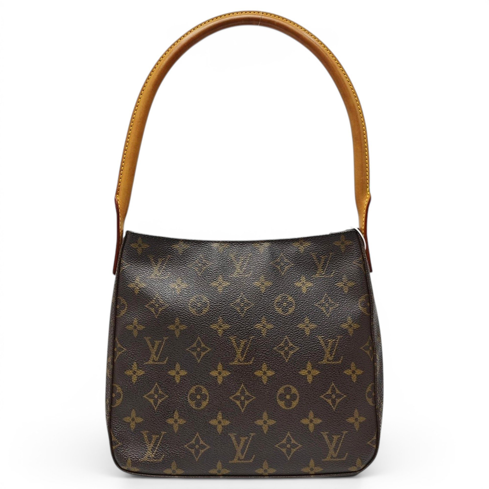 Looping leather handbag