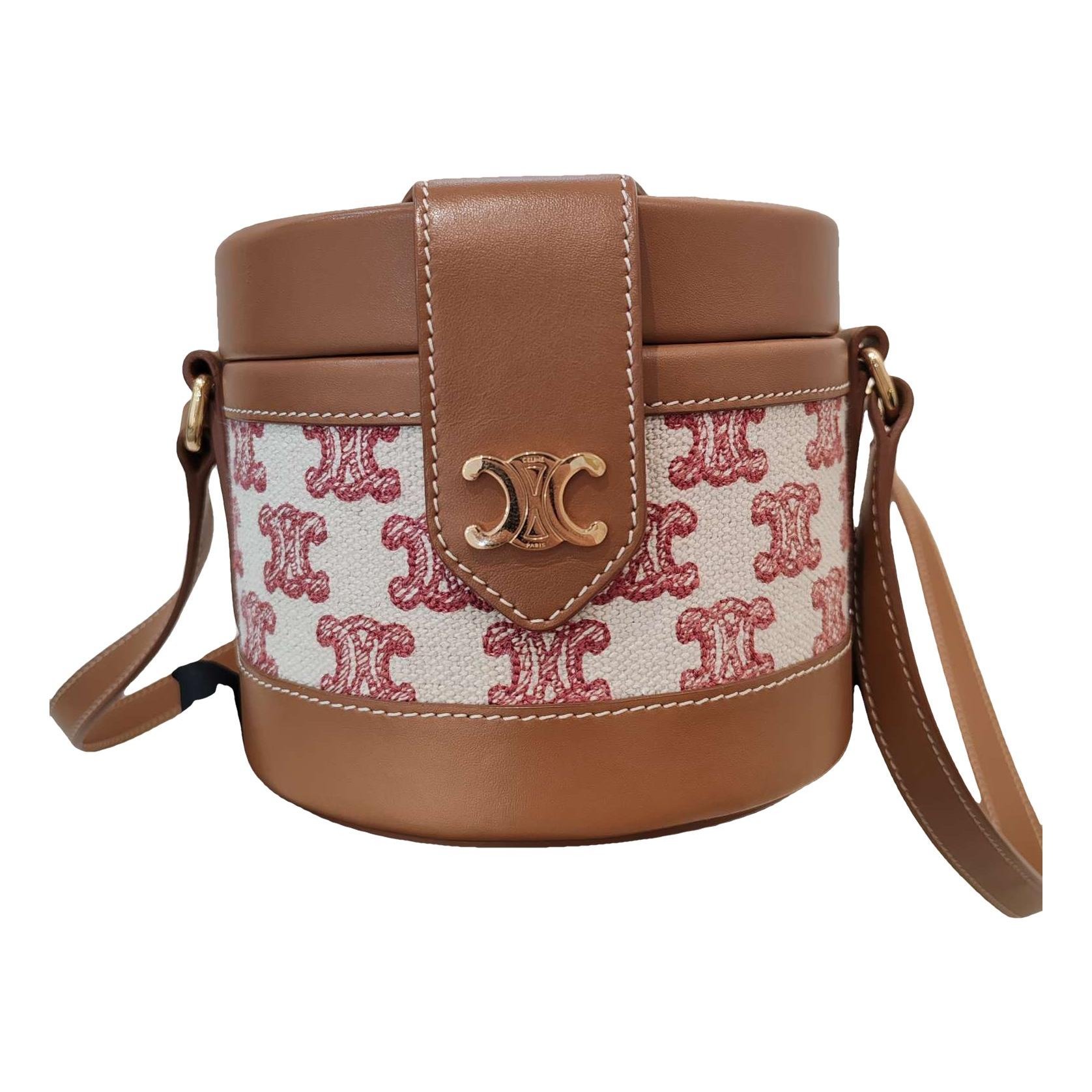 Tambour leather handbag