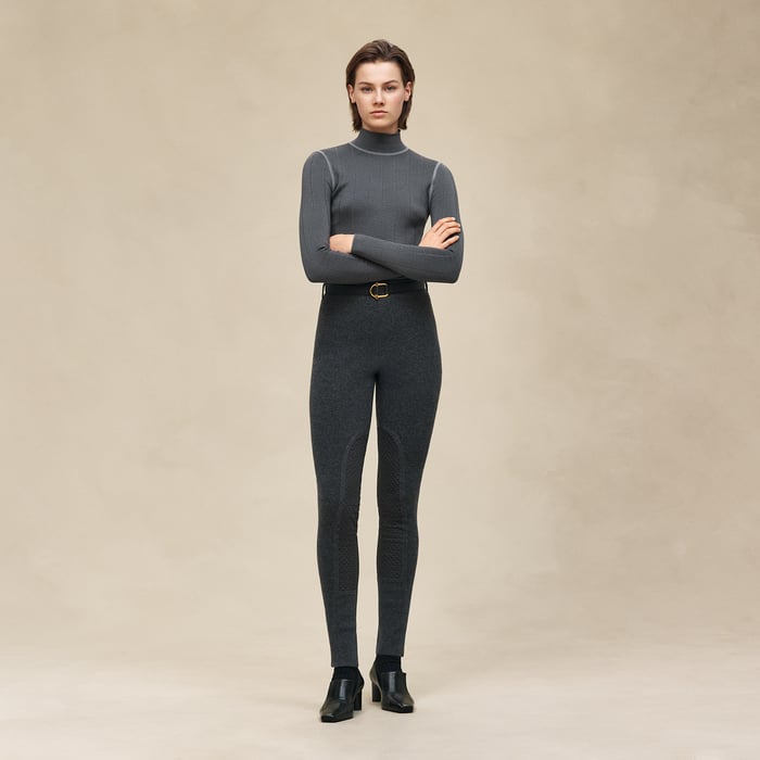Gris Satin Cashmere Leggings