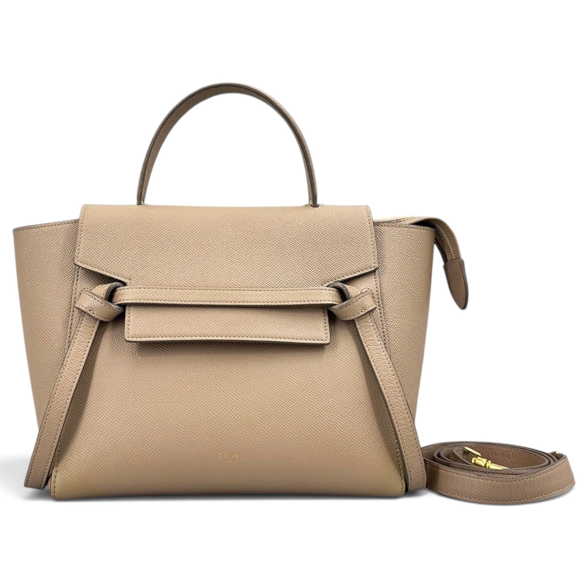 Belt leather handbag