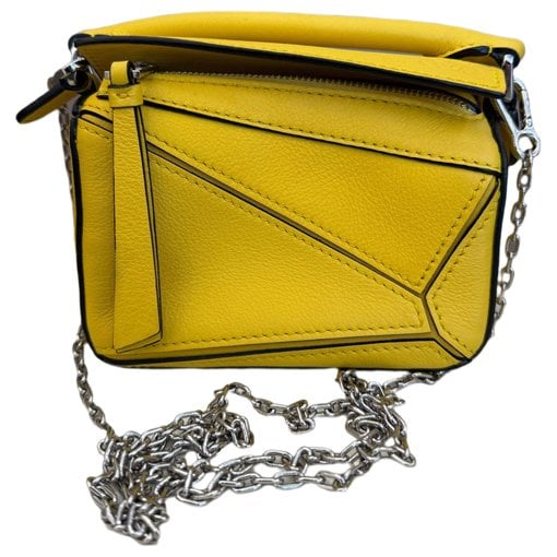 Puzzle leather handbag
