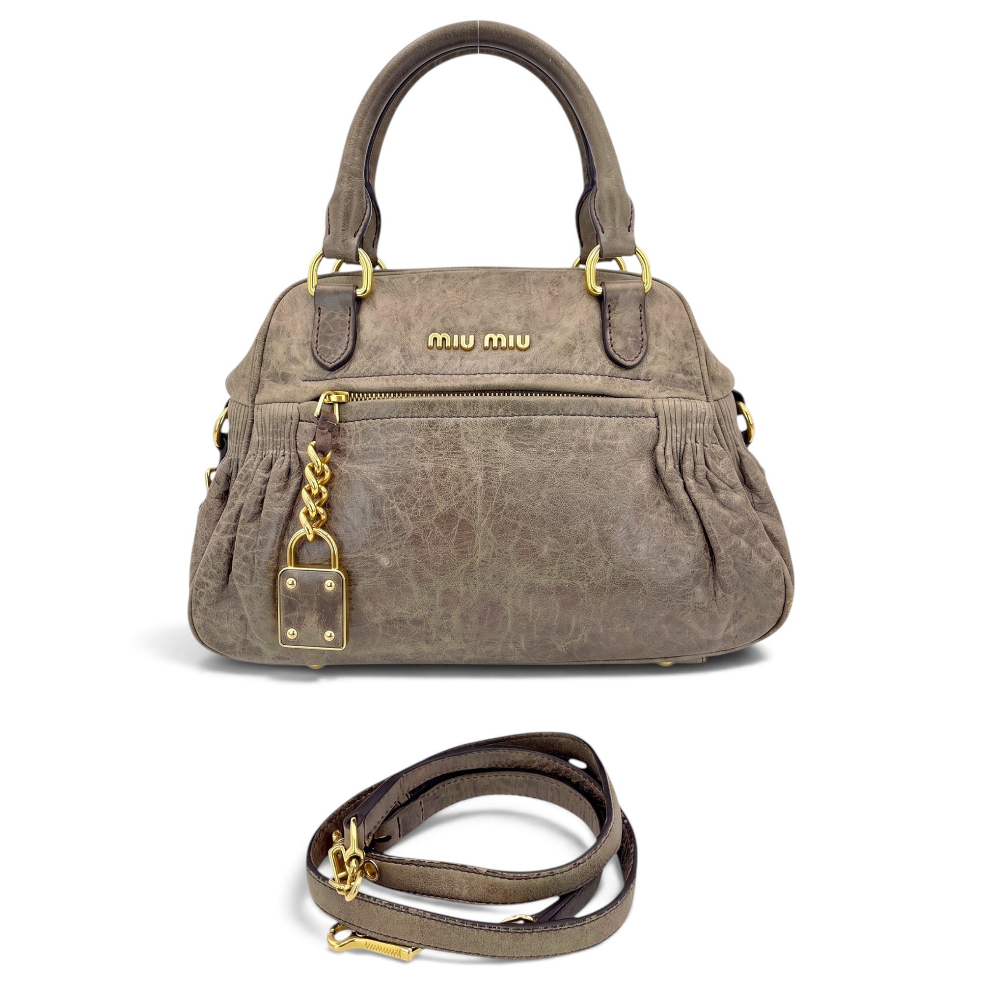 Bow bag leather handbag