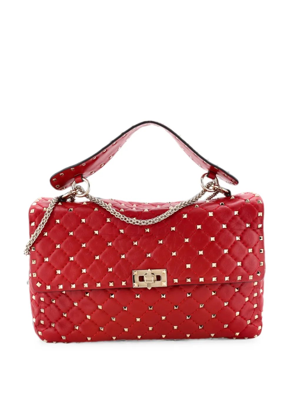 Valentino Garavani Rockstud Spike Flap Bag Quilted Leather Large shoulder bag