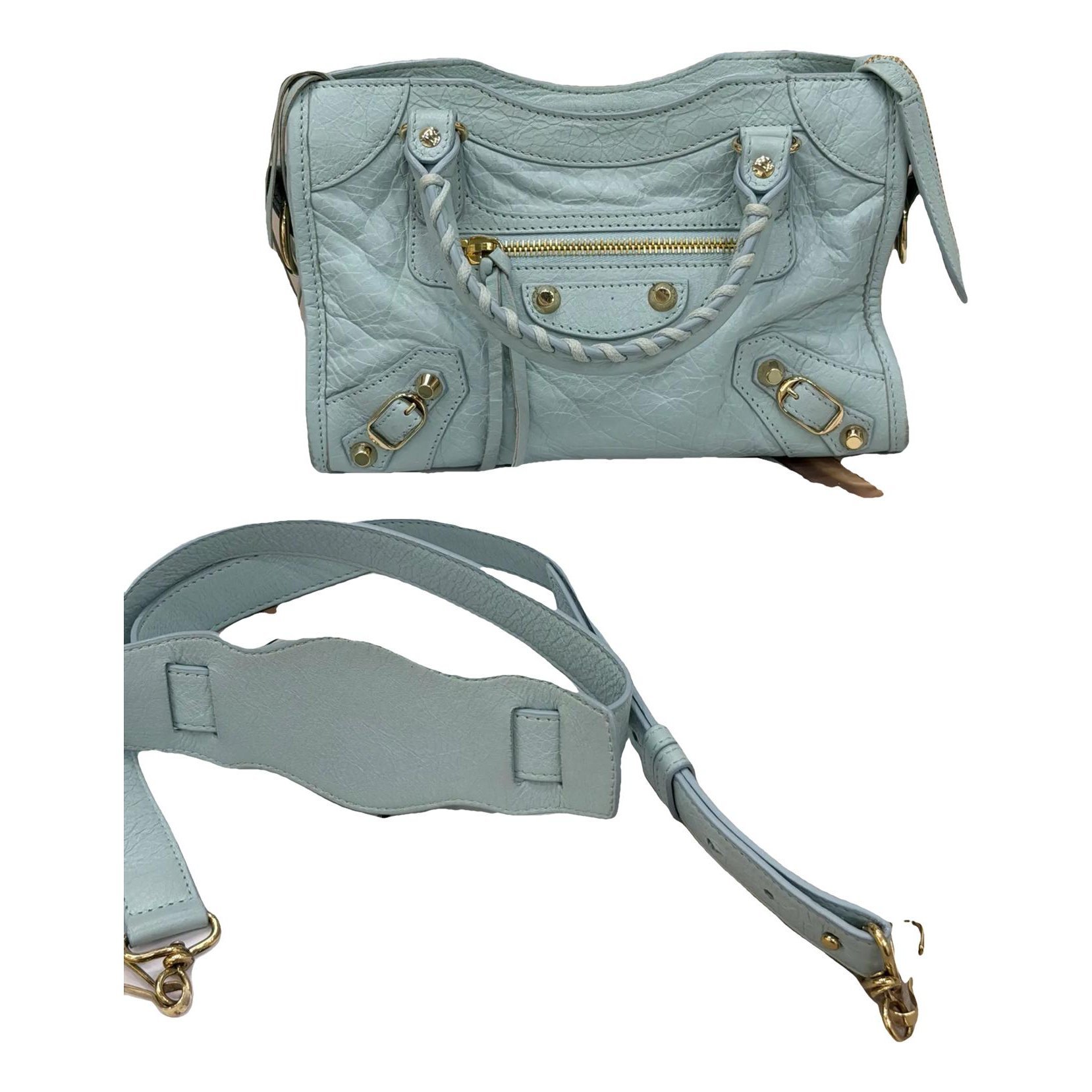 Classic Metalic leather handbag