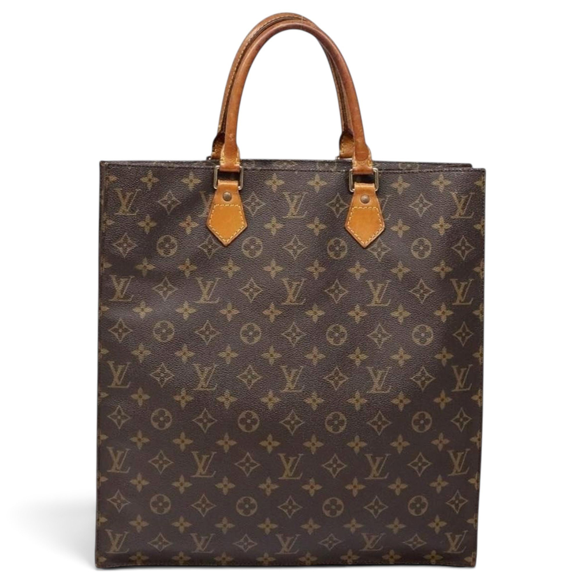 Plat leather handbag