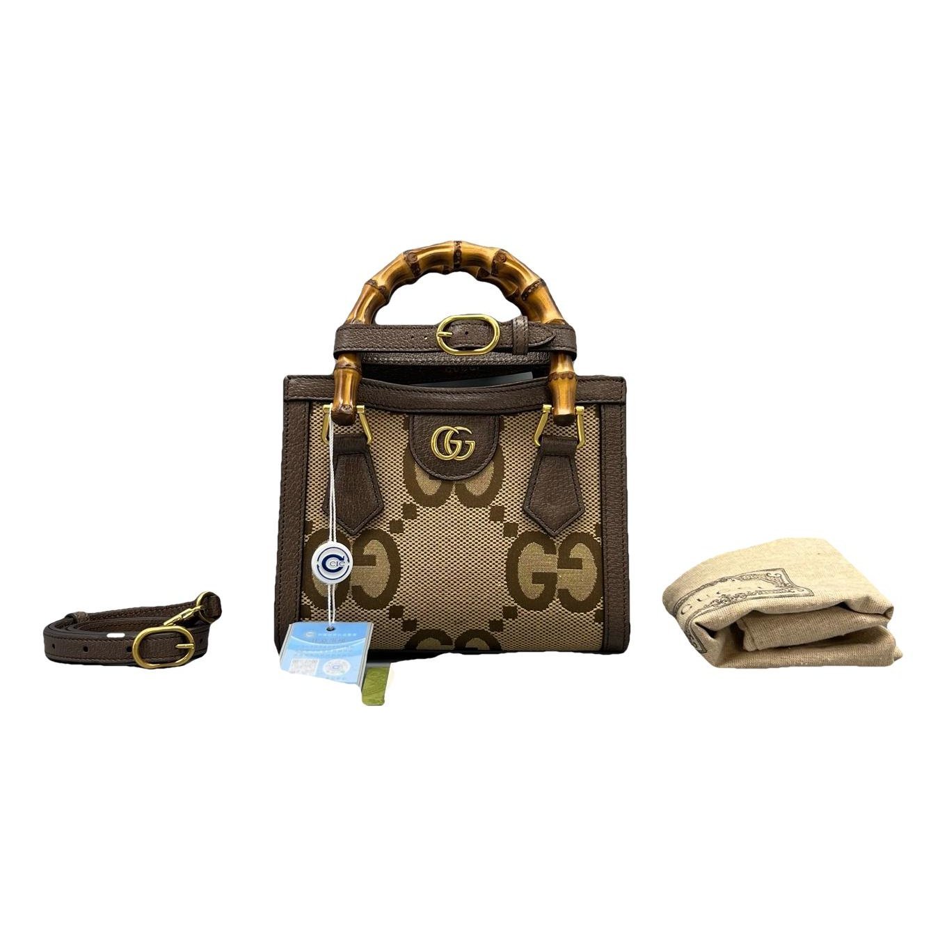 Diana Bamboo leather handbag