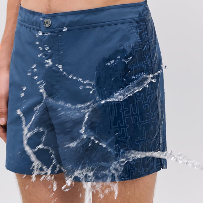 Bleu Turquin "H Fantome" Swim Trunks