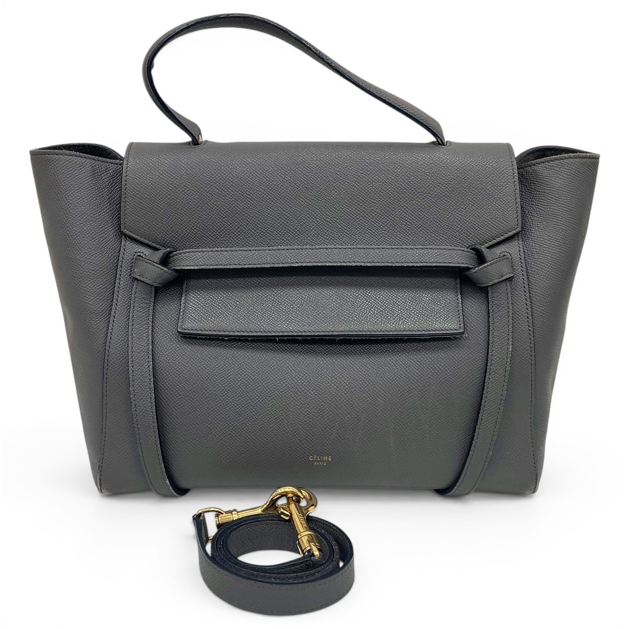 Belt leather handbag