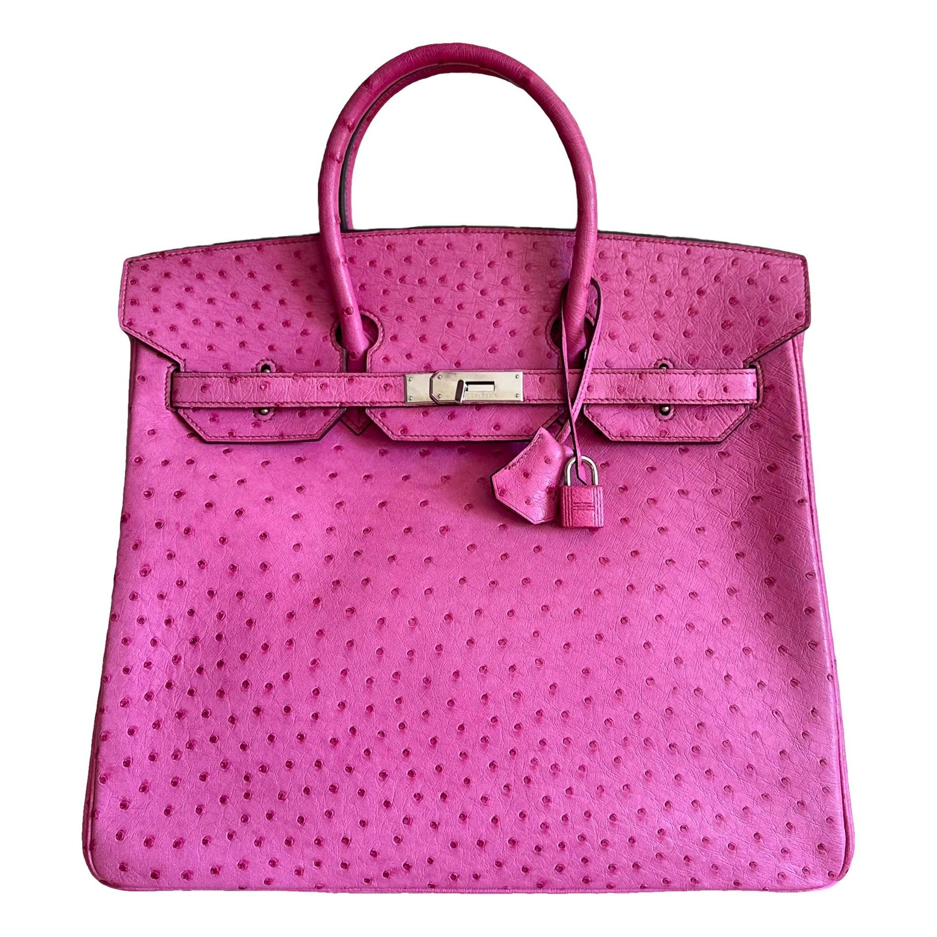 Hermes Birkin Handbag Ostrich Leather 2004