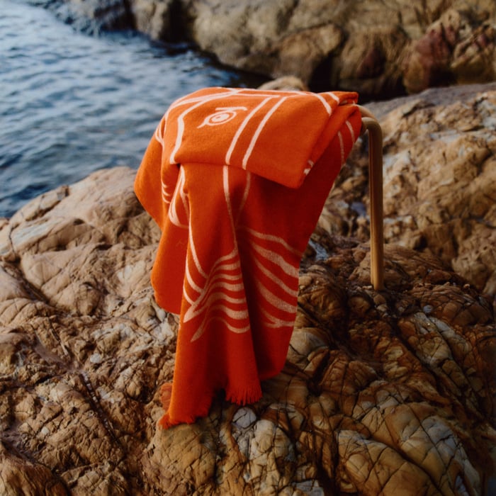 Rose Flamant Yachting Tatoo Quadrige Beach Towel, Small Model