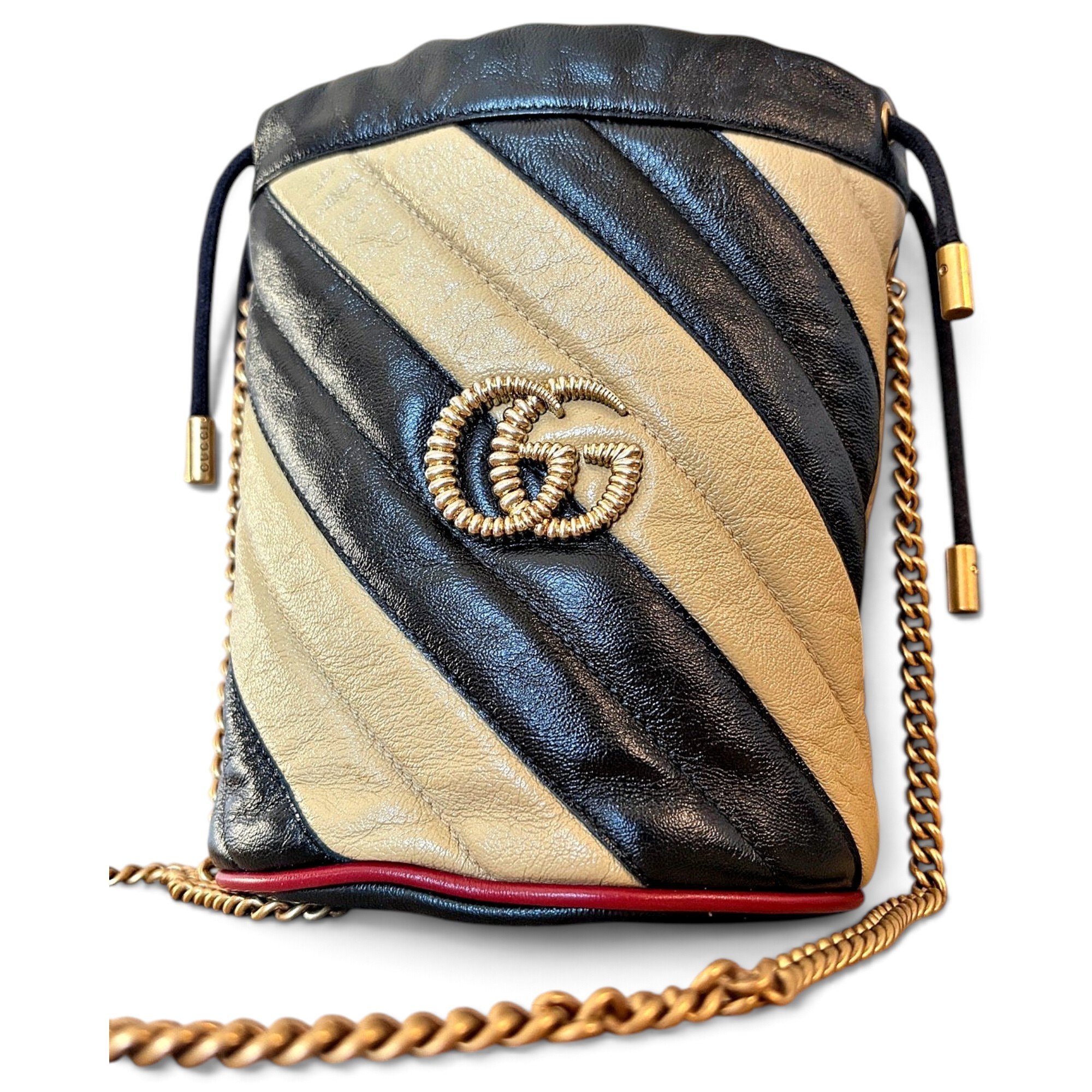 GG Marmont Chain Bucket leather crossbody bag